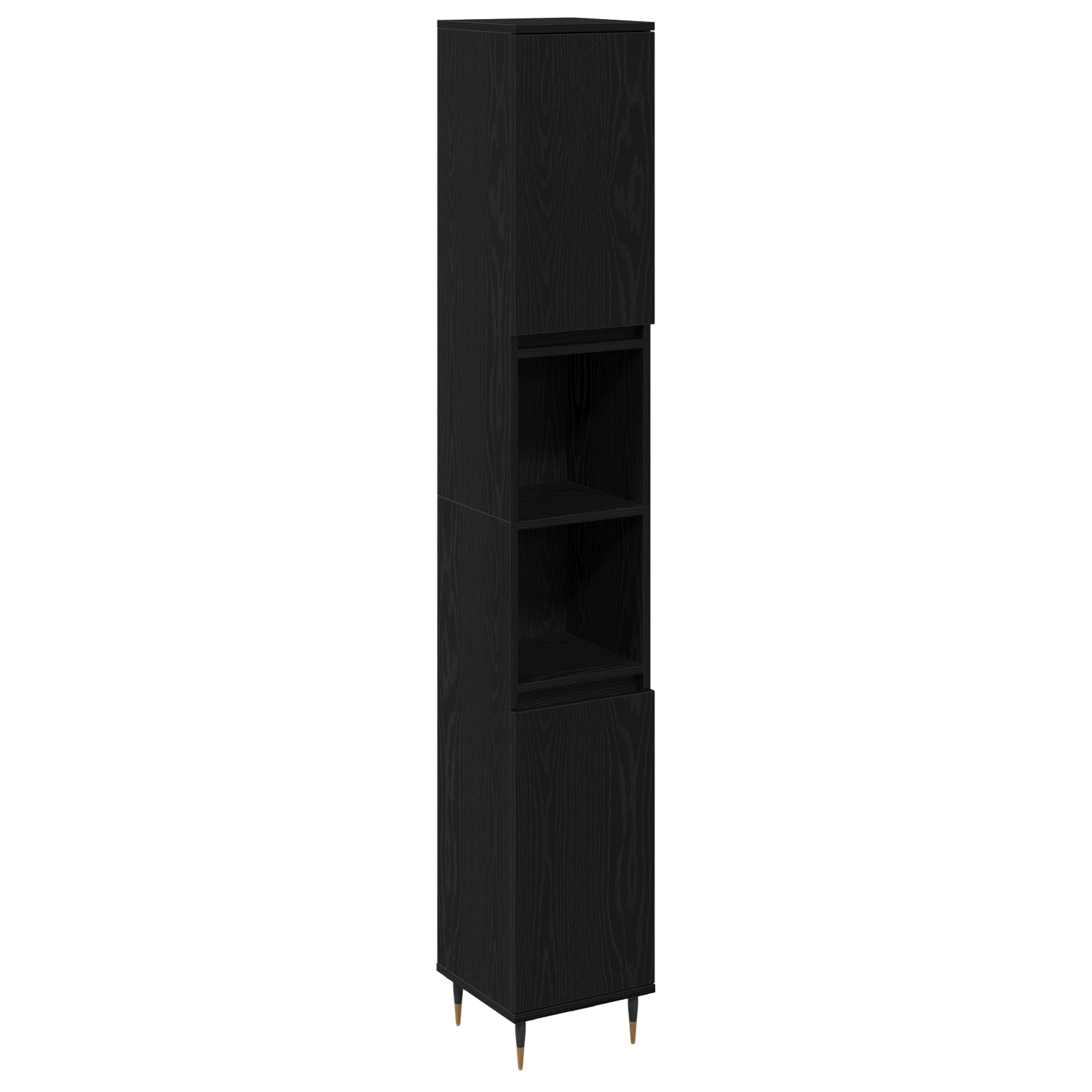 Set de mobilier baie 3 piese Stejar Negru Lemn Prelucrat GartenMobel Dekor