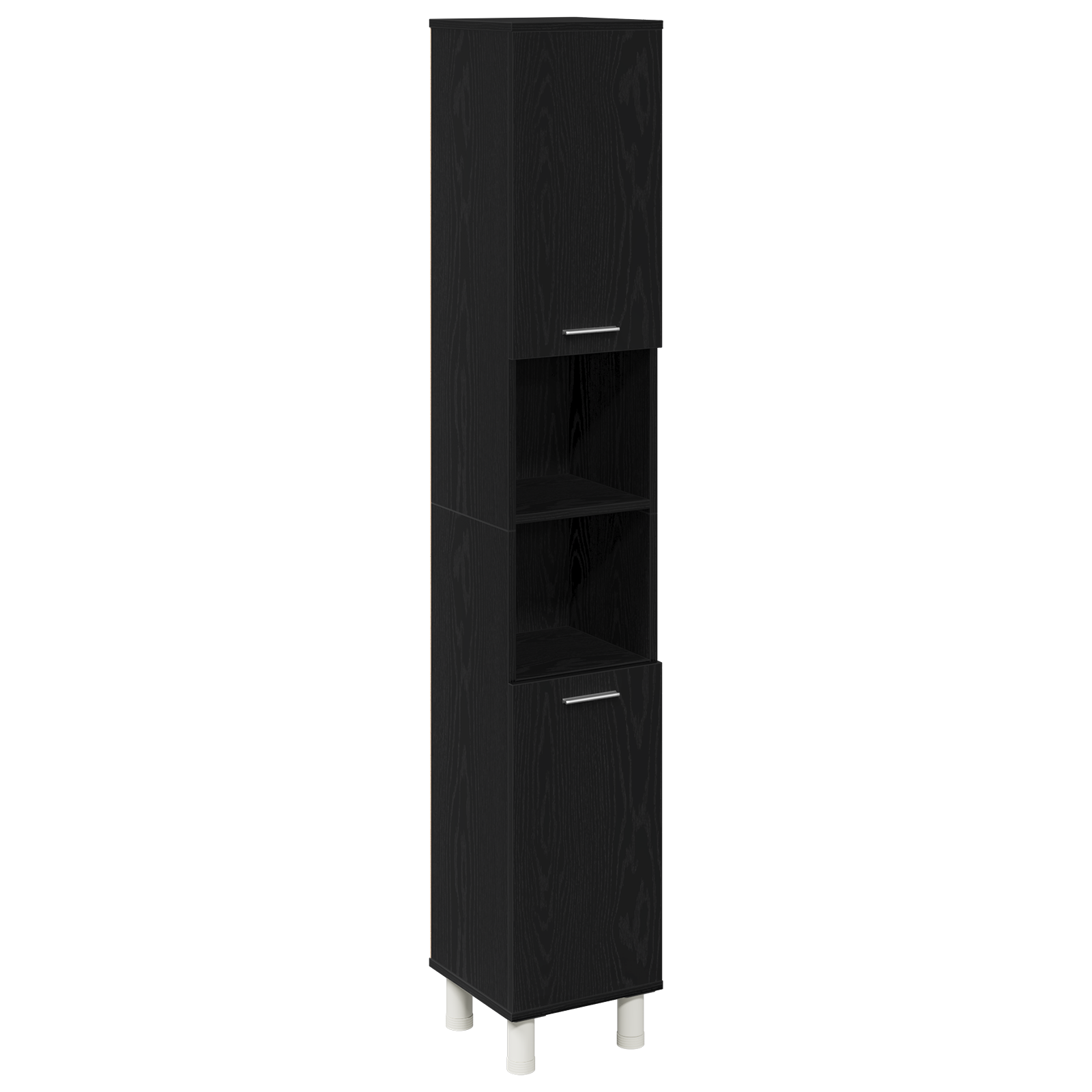 Set de mobilier pentru baie , 3 piese, Stejar negru, Lemn de inginerie GartenMobel Dekor