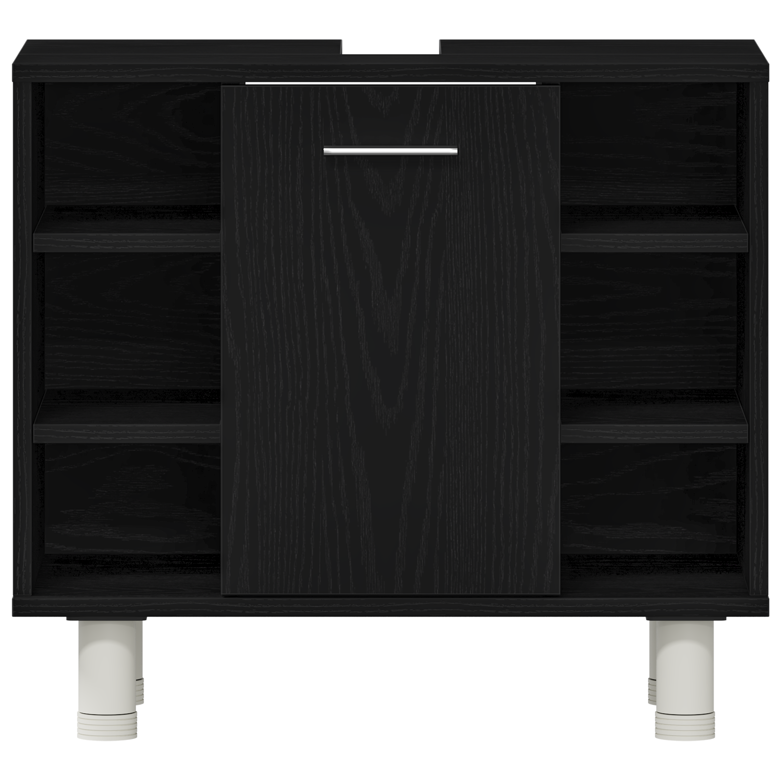 Set de mobilier pentru baie , 3 piese, Stejar negru, Lemn de inginerie GartenMobel Dekor