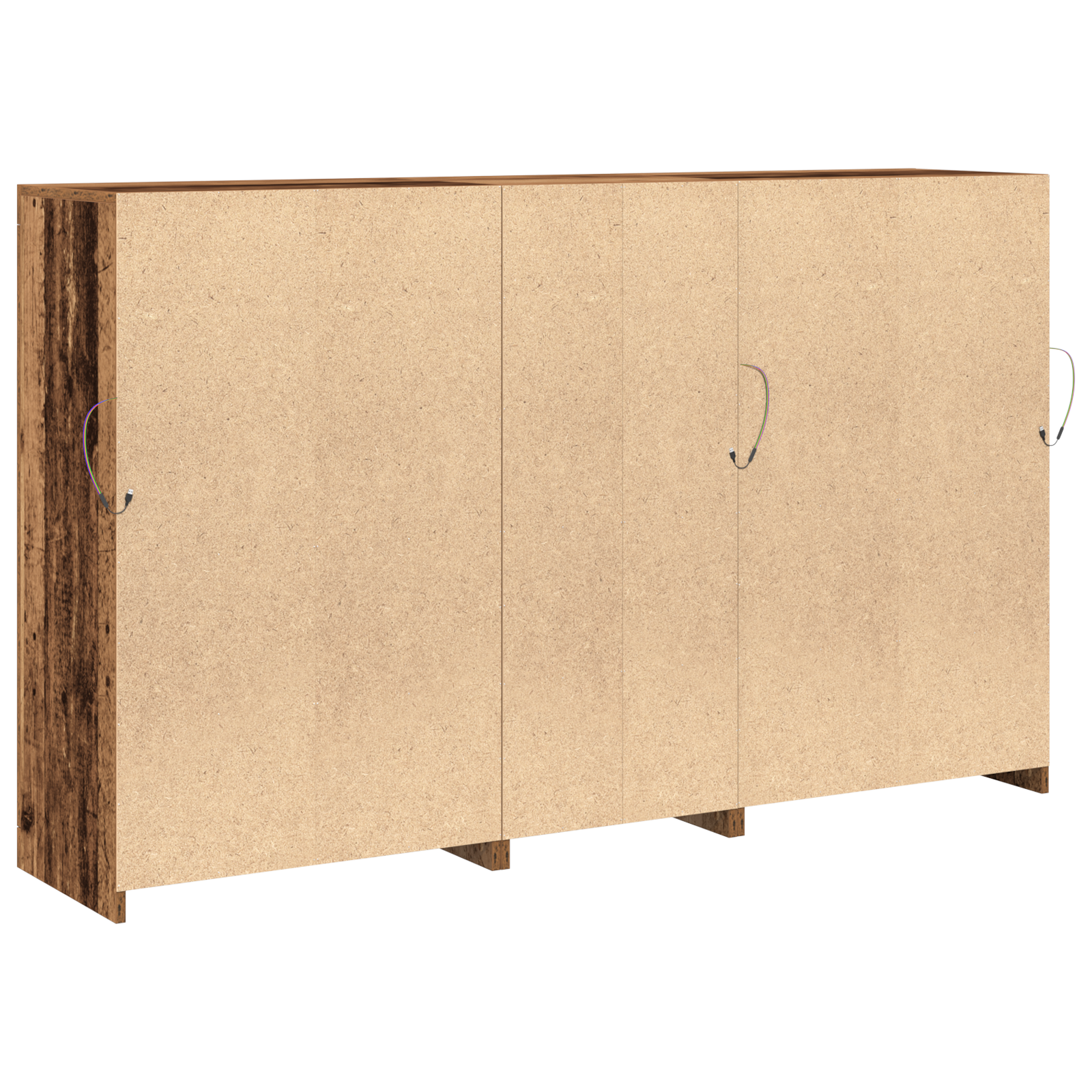 Sideboard cu LED-uri Lemn vechi 162x37x100 cm Lemn prelucrat GartenMobel Dekor