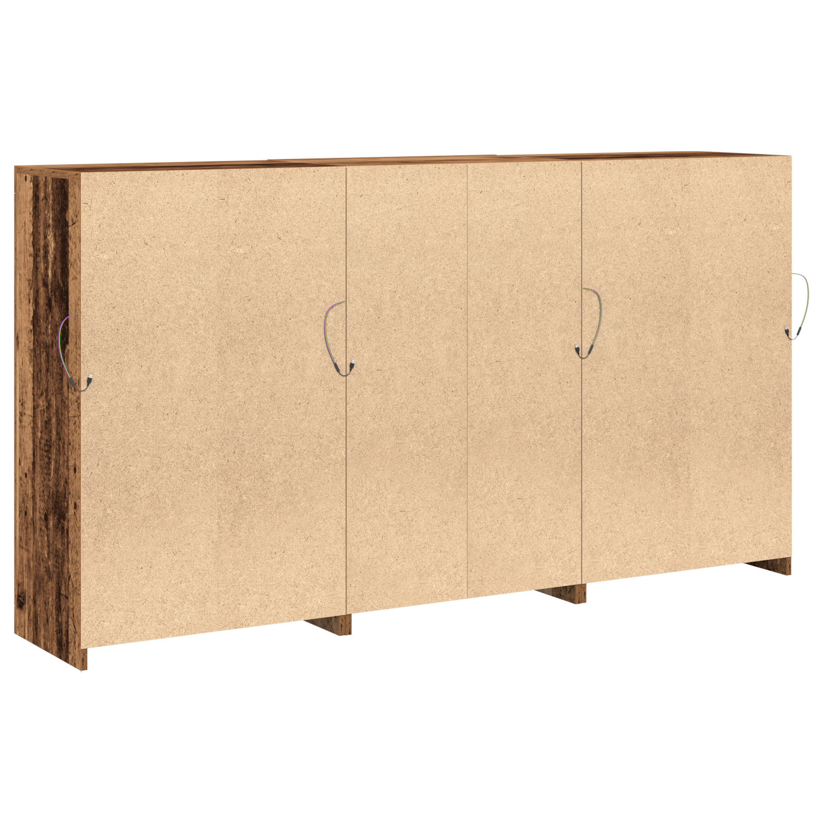 Sideboard cu lumini LED Lemn vechi 181.5x37x100 cm Lemn prelucrat GartenMobel Dekor