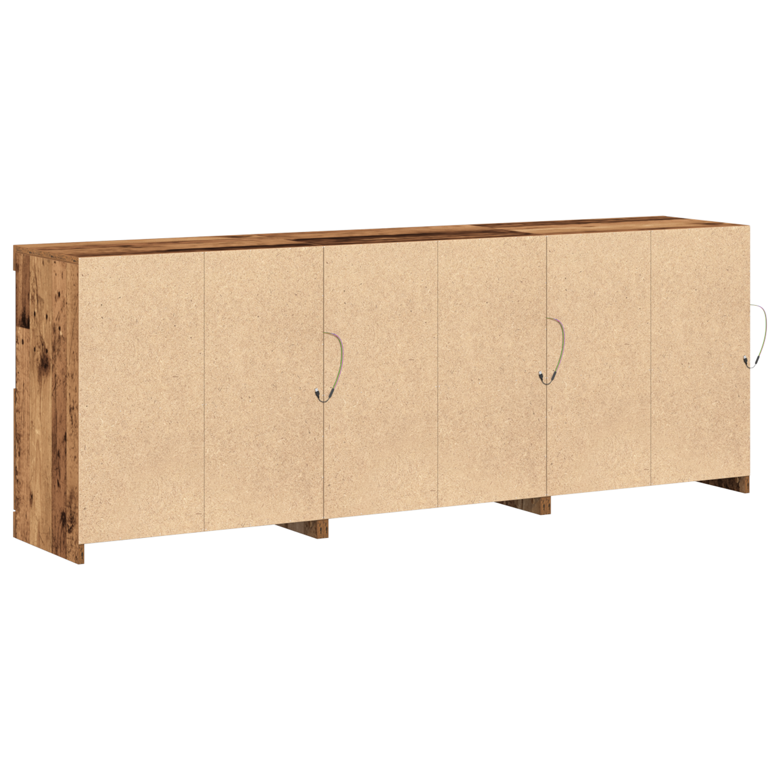 Sideboard cu lumini LED Lemn vechi 181.5x37x67 cm Lemn compus GartenMobel Dekor