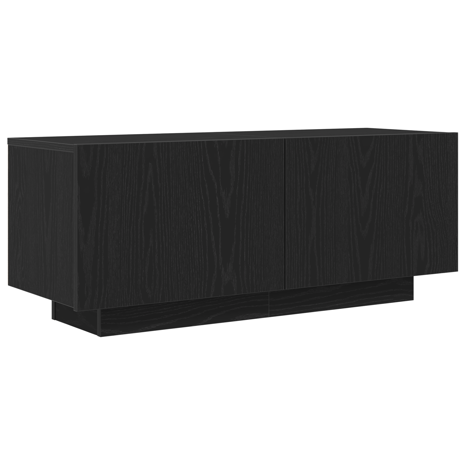 Cabinet TV  cu lumini LED, Stejar negru, 300x35x40 cm, Lemn compozit GartenMobel Dekor