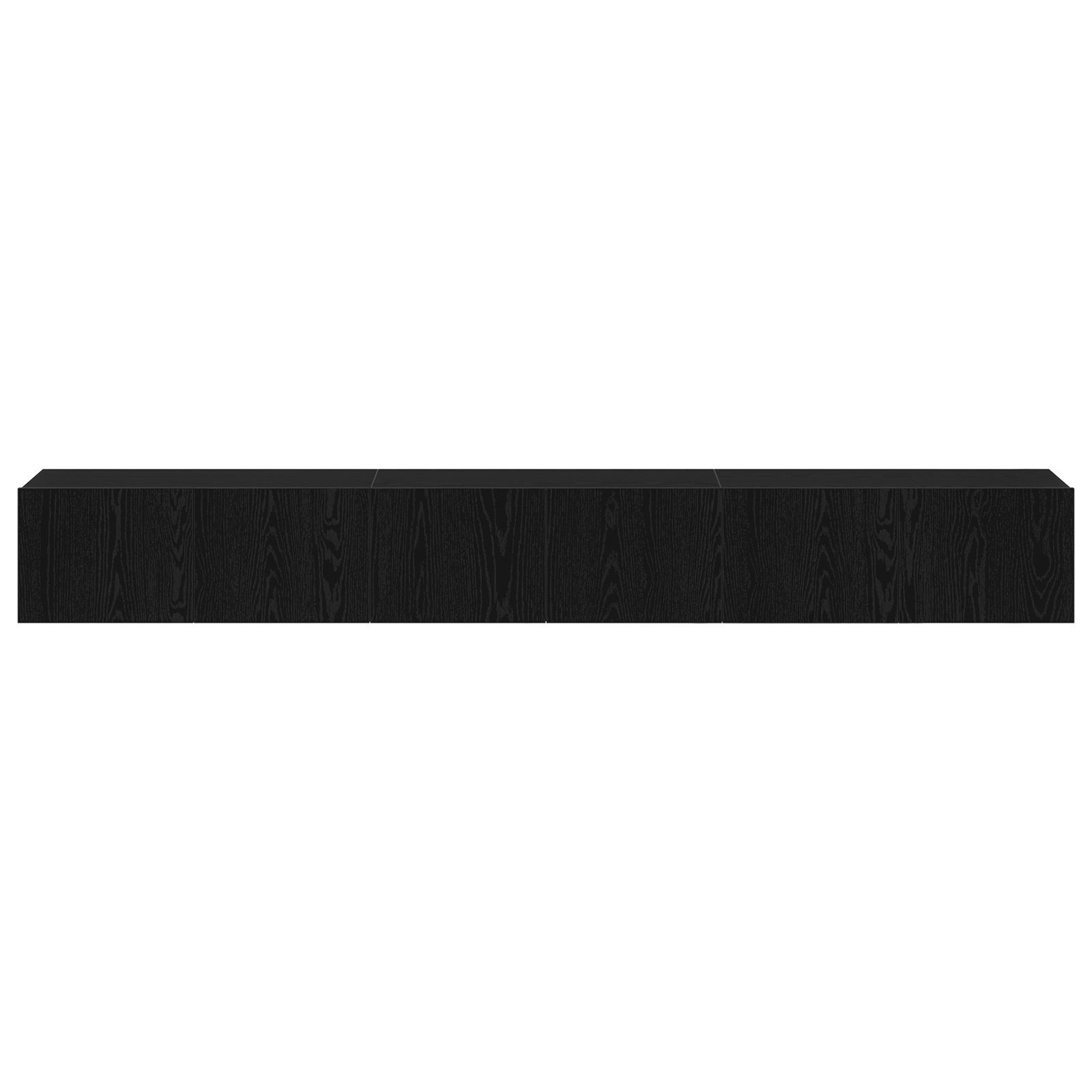 Set de cabinet TV 3 piese  negru din lemn ingineresc GartenMobel Dekor