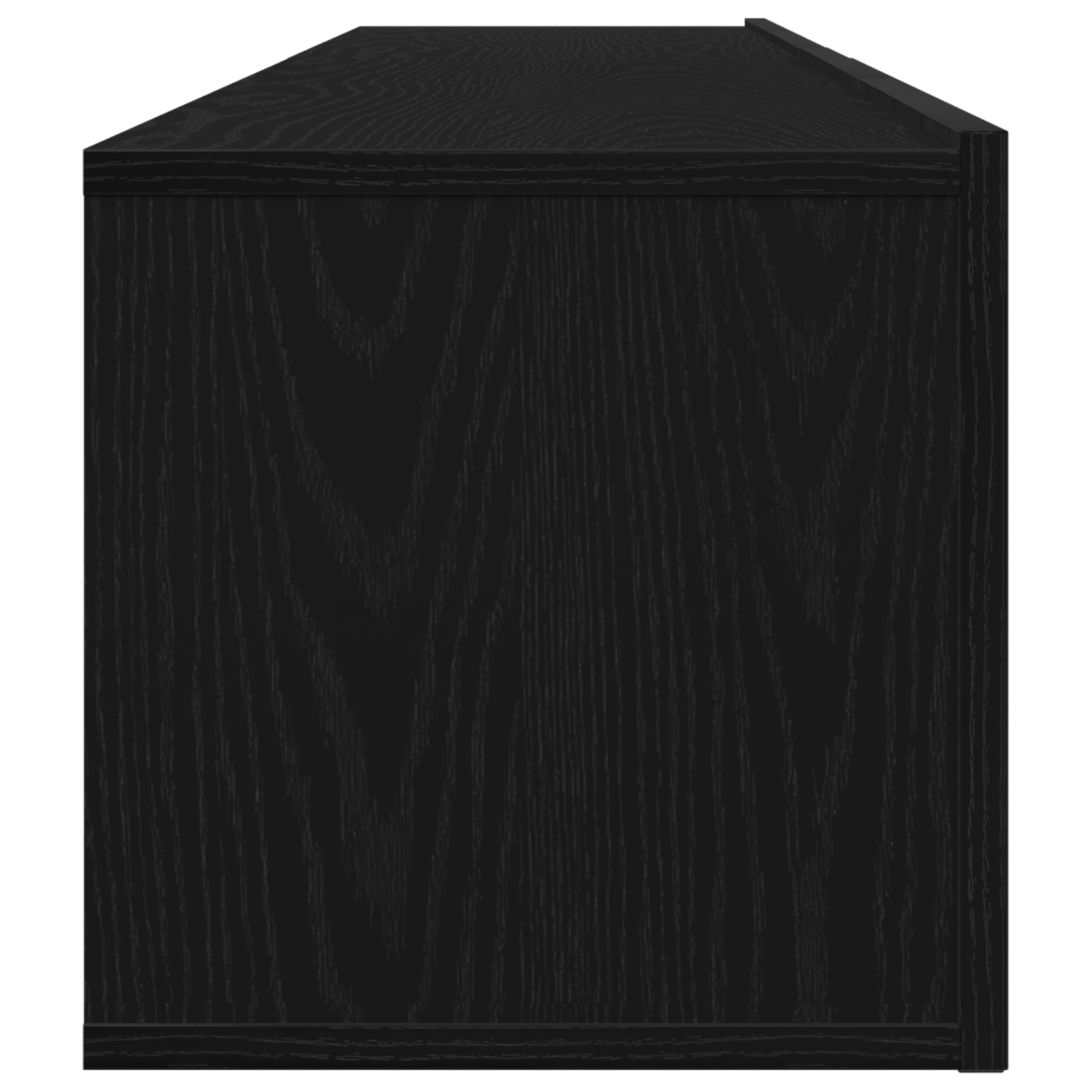 Set de dulap TV 2 piese  Negru din lemn laminat GartenMobel Dekor