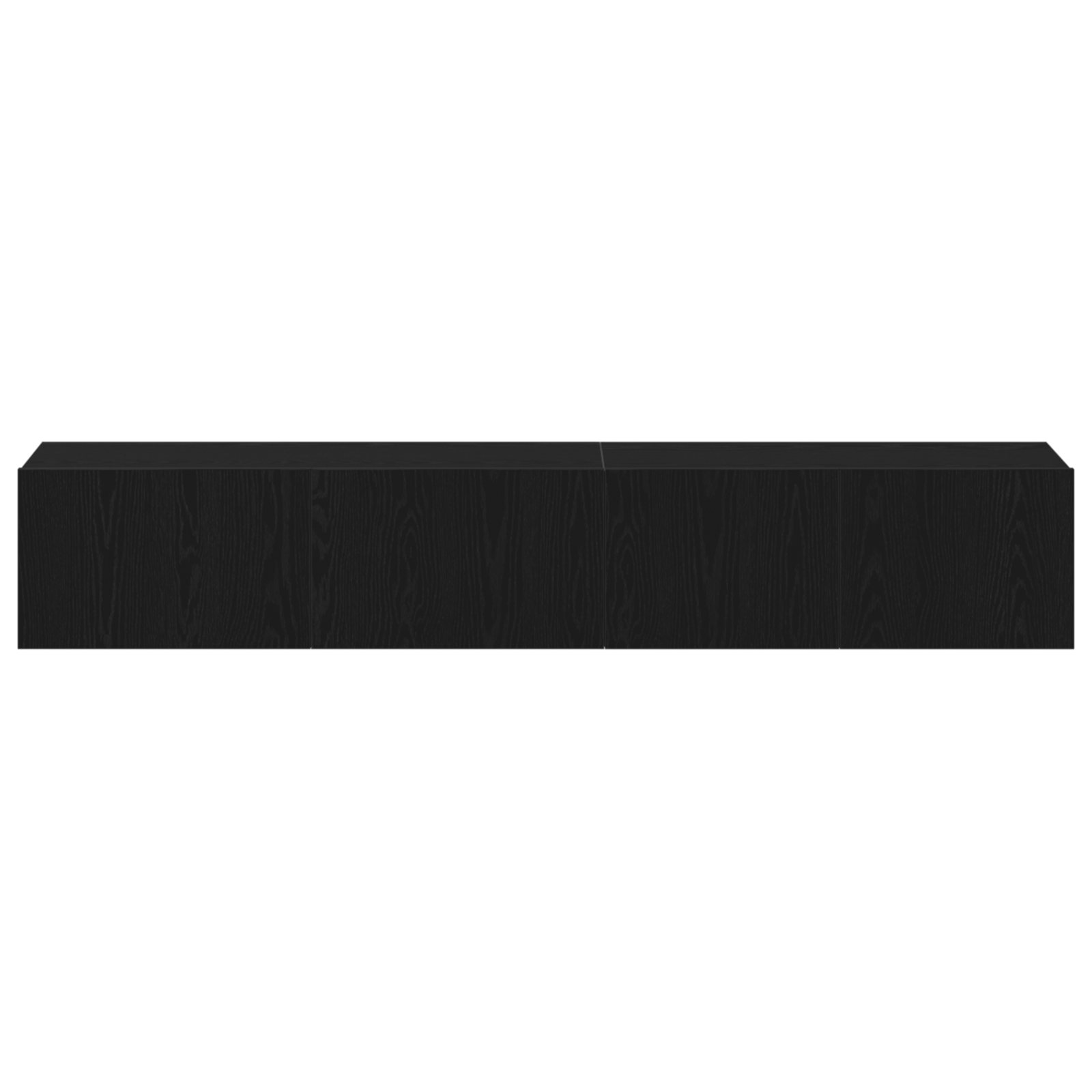 Set de dulap TV 2 piese  Negru din lemn laminat GartenMobel Dekor