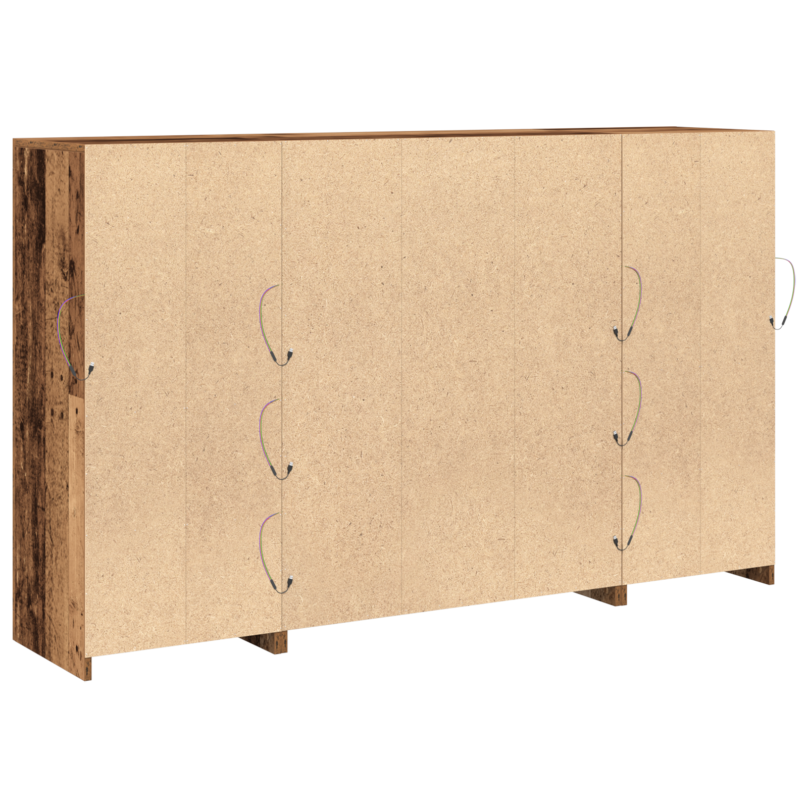 bufet  cu lumini LED lemn vechi 163x37x100 cm lemn folosit GartenMobel Dekor