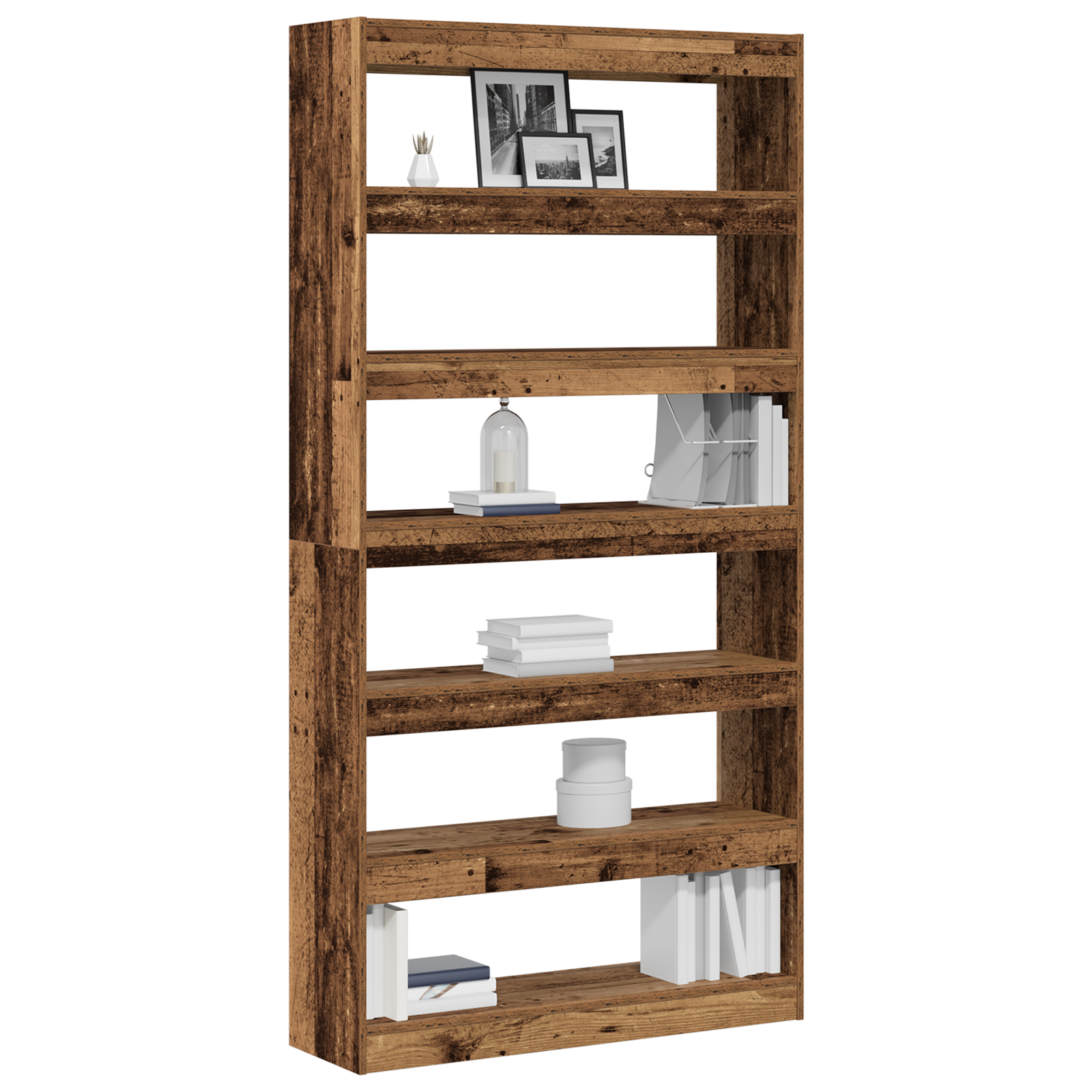 Bibliotecă Lemn uzat Lemn ingineresc 100 x 30 x 198 cm GartenMobel Dekor
