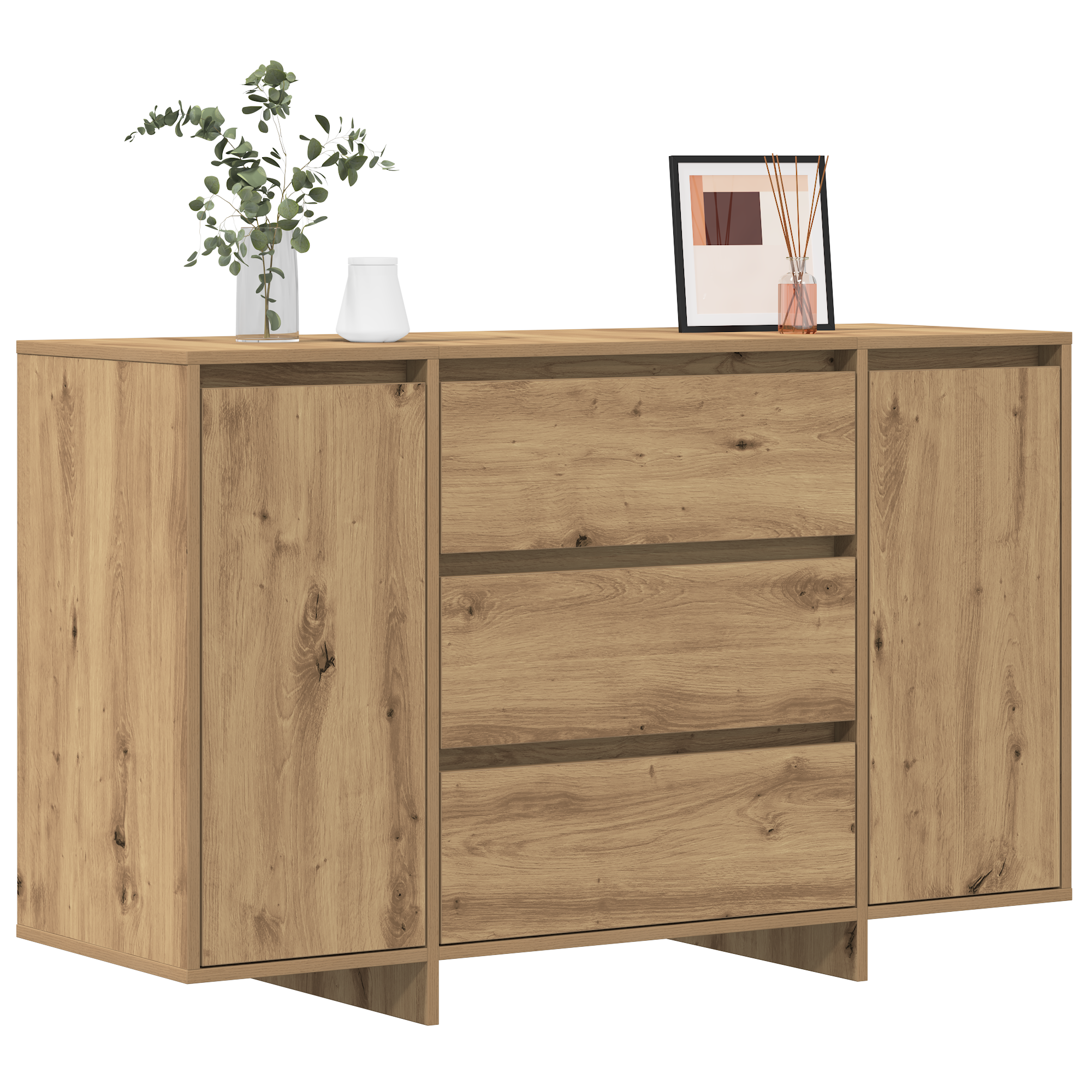 Bufet Artisan Stejar 120x41x75 cm Lemn prelucrat GartenMobel Dekor