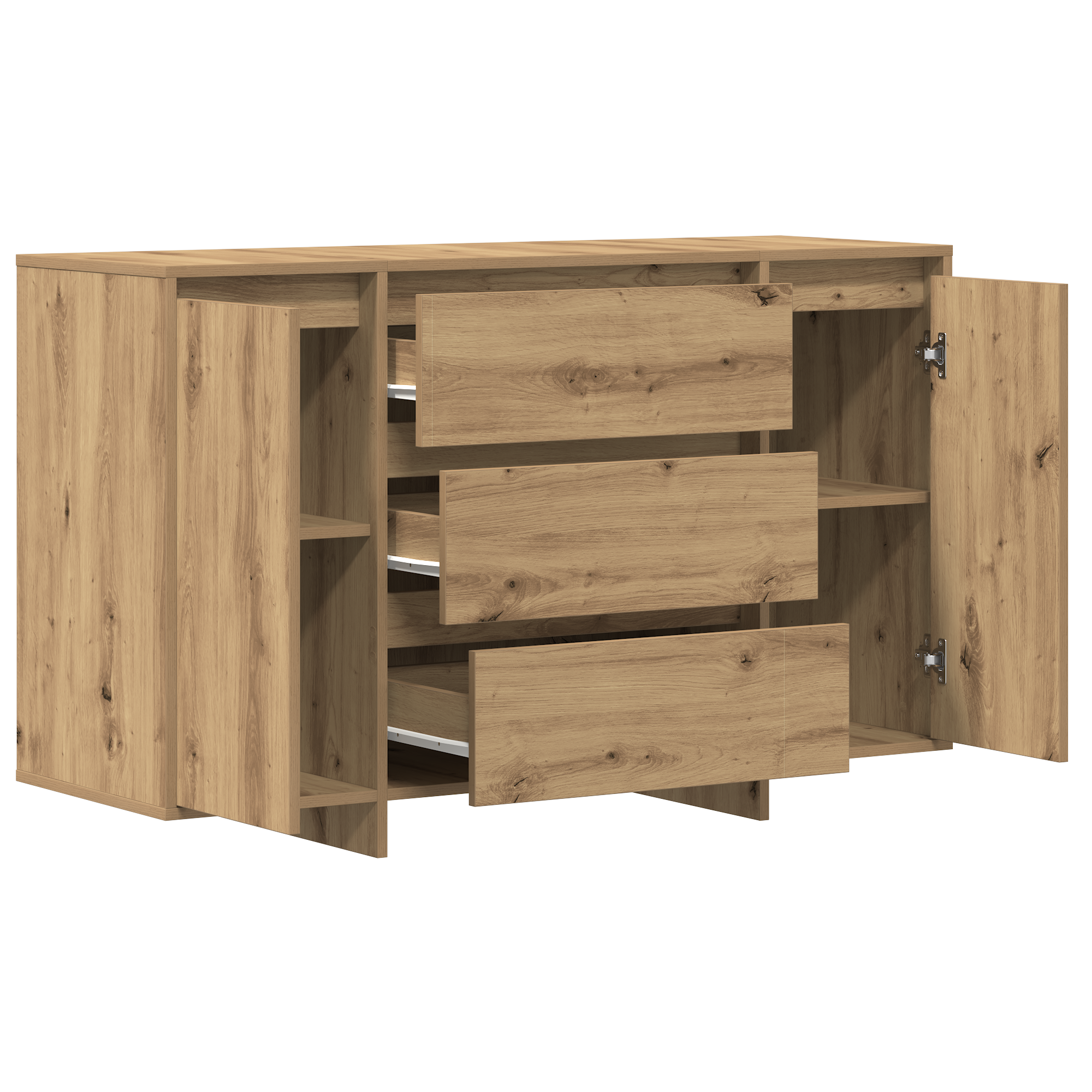 Bufet Artisan Stejar 120x41x75 cm Lemn prelucrat GartenMobel Dekor