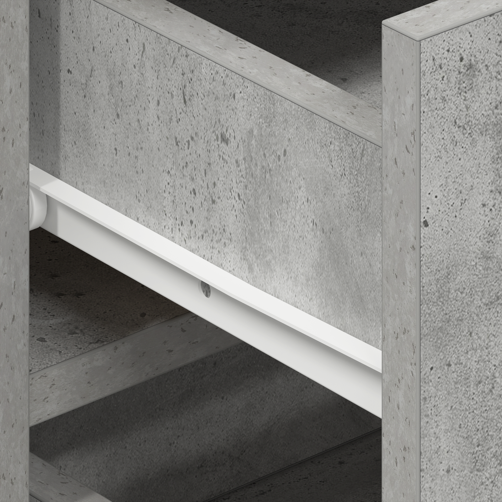Bufet Gri Beton Lemn Prelucrat 120 x 36 x 69 cm Depozitare GartenMobel Dekor