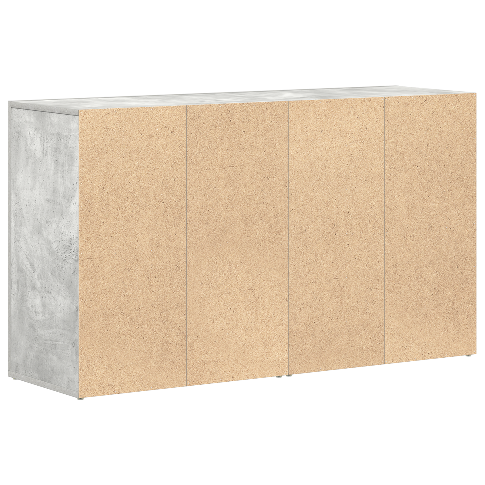 Bufet Gri Beton Lemn Prelucrat 120 x 36 x 69 cm Depozitare GartenMobel Dekor