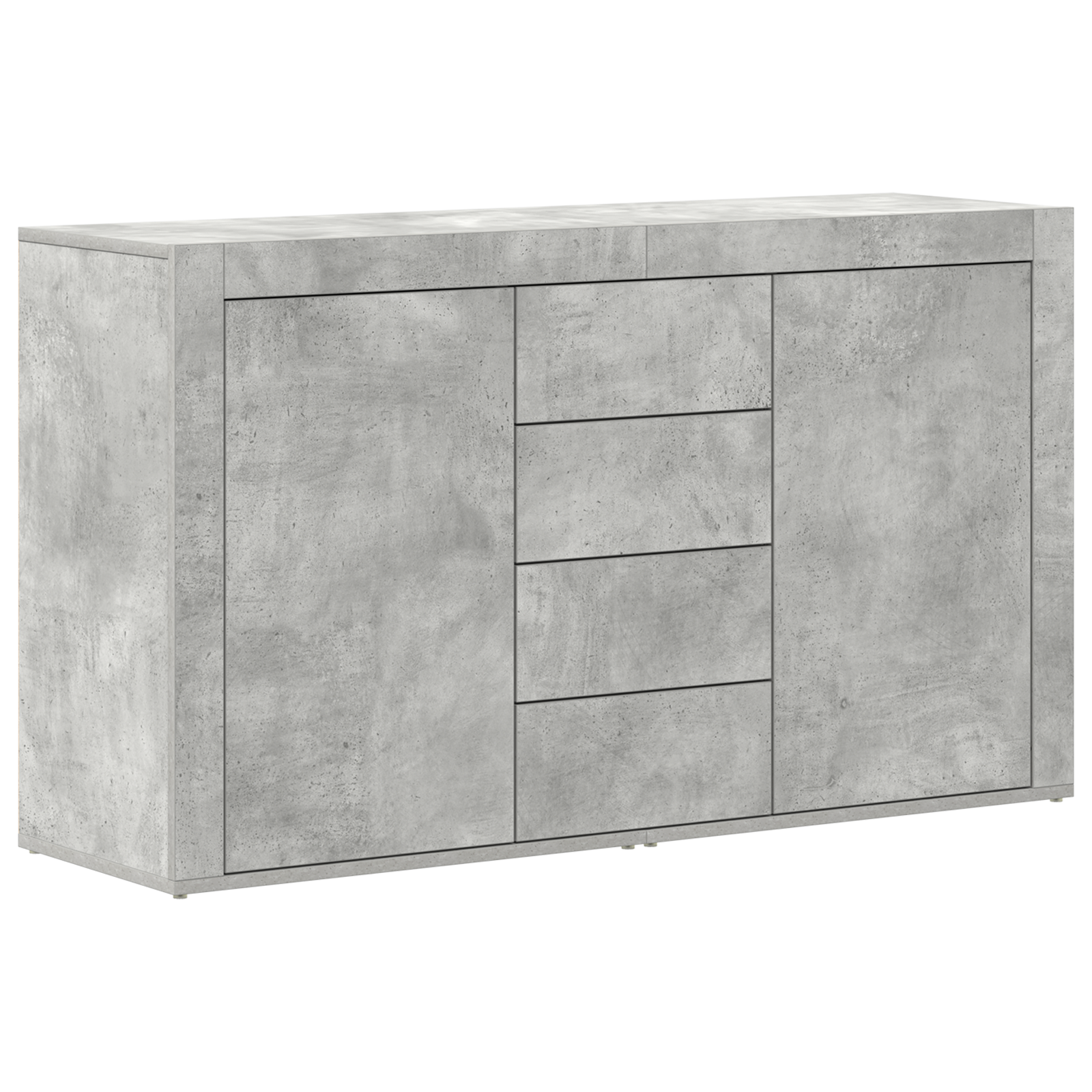 Bufet Gri Beton Lemn Prelucrat 120 x 36 x 69 cm Depozitare GartenMobel Dekor