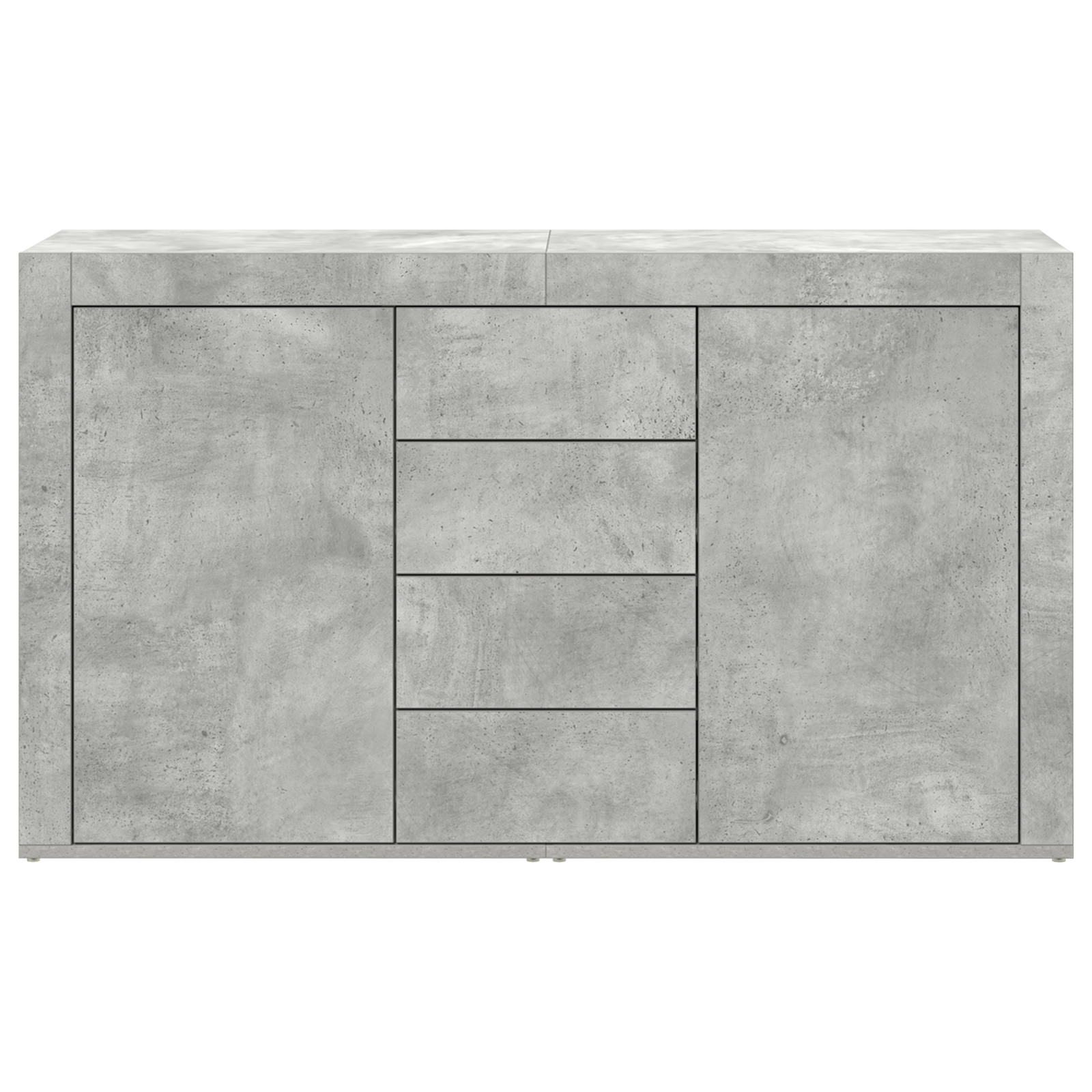 Bufet Gri Beton Lemn Prelucrat 120 x 36 x 69 cm Depozitare GartenMobel Dekor