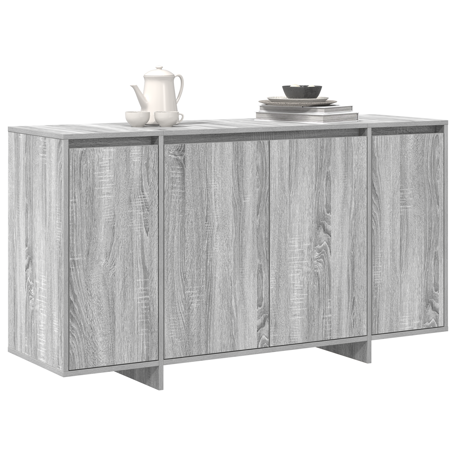 Bufet Gri Gri Sonoma Lemn prelucrat 135 x 41 x 75 cm Bufet Gri GartenMobel Dekor