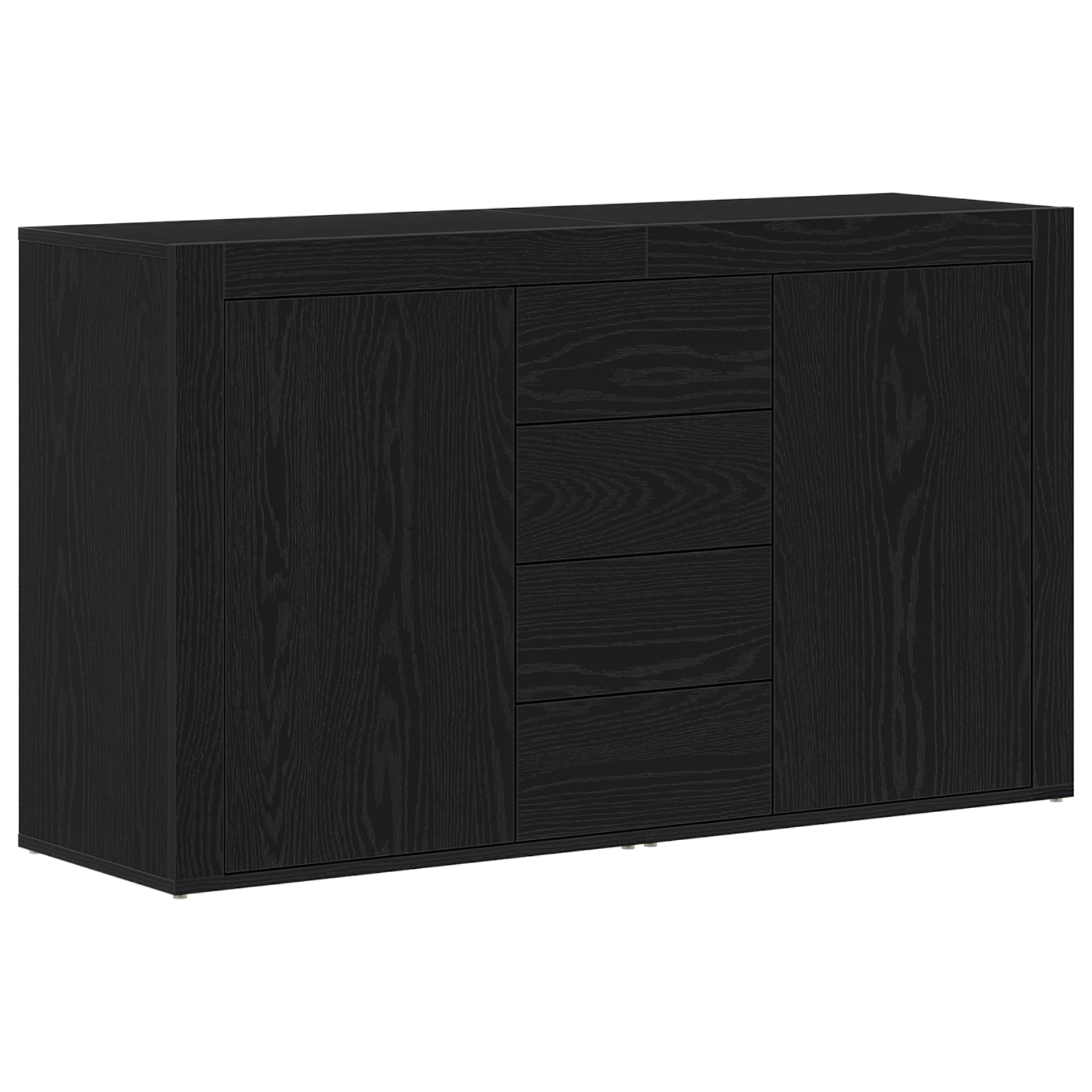 Sideboard Stejar negru Lemn prelucrat 120 x 36 x 69 cm Depozitare GartenMobel Dekor