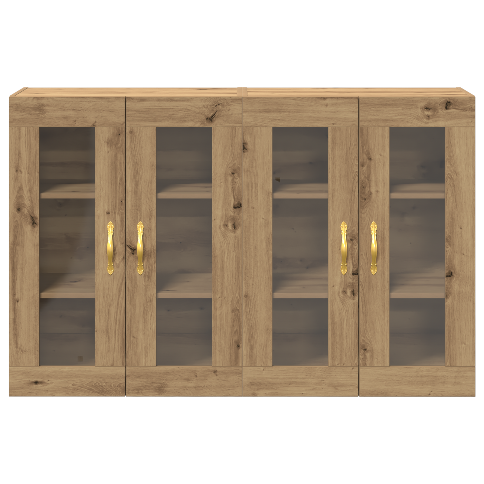 Cabinete montate pe perete 2 buc Artisan Oak 69,5x34x90 cm Lemn prelucrat GartenMobel Dekor