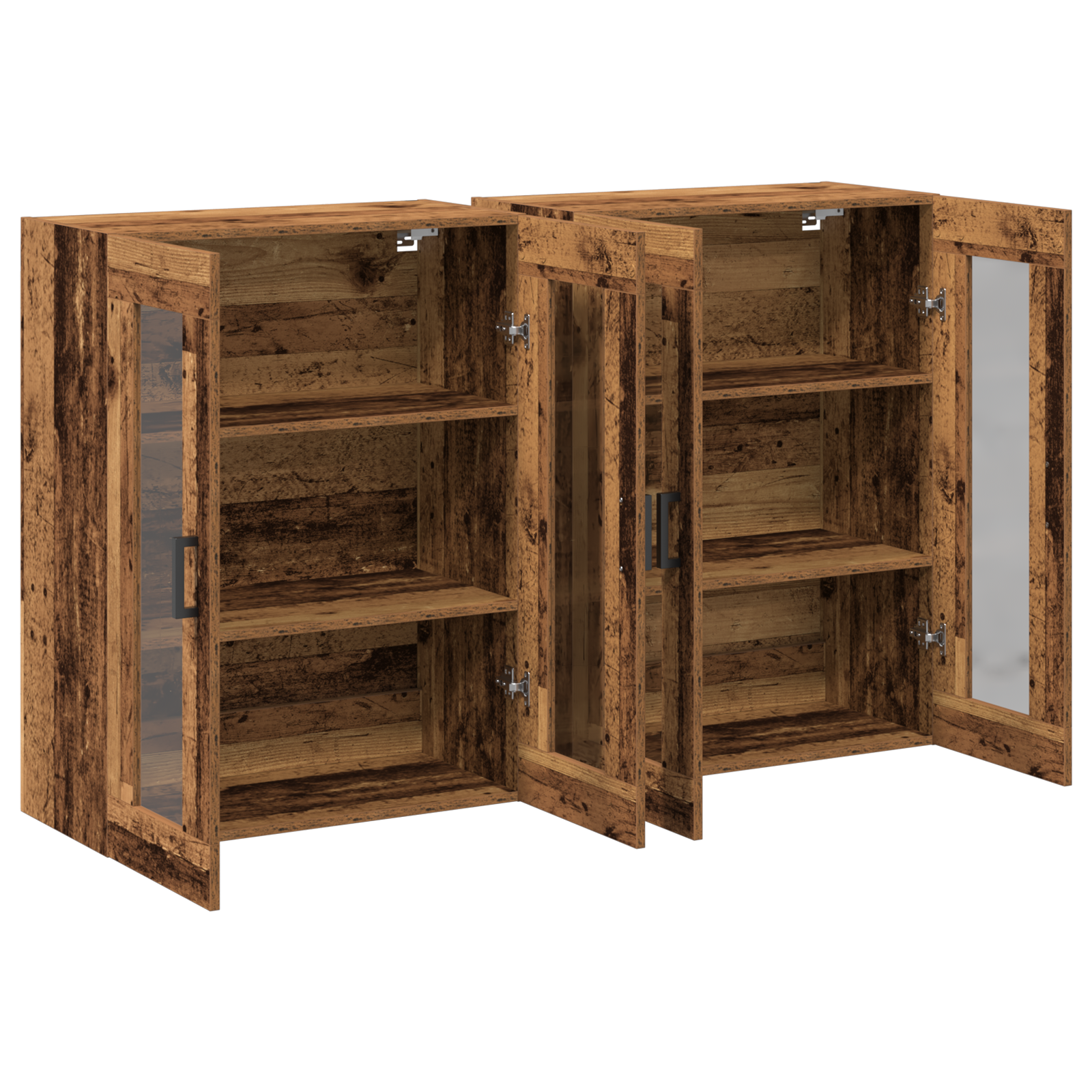 Cumpără divanul Wall Mounted Cabinets 2 pcs din lemn vechi 69,5x34x90 cm din lemn în stratificat GartenMobel Dekor