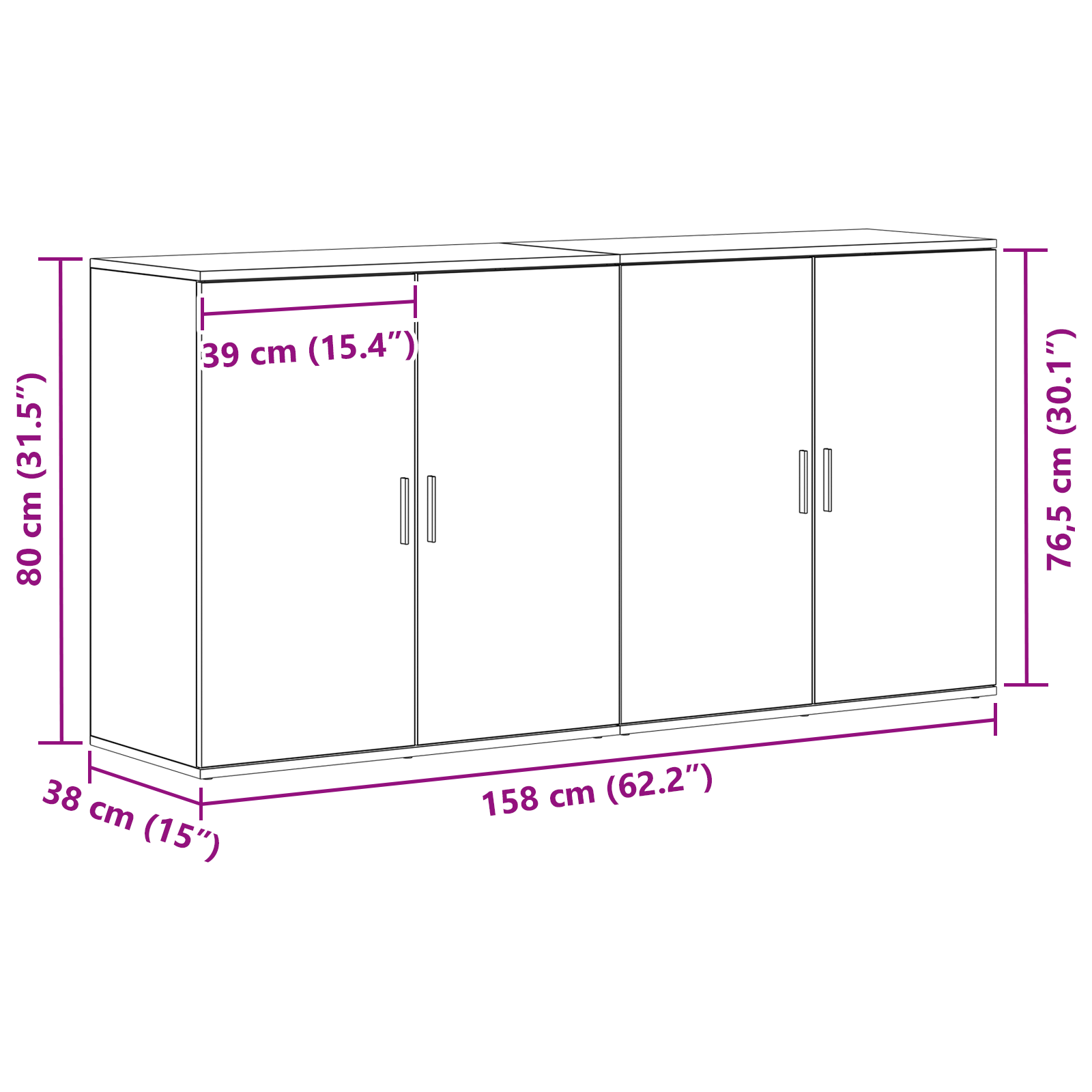 Dulapuri 2 buc Vechi 79x38x80 cm Lemn prelucrat GartenMobel Dekor