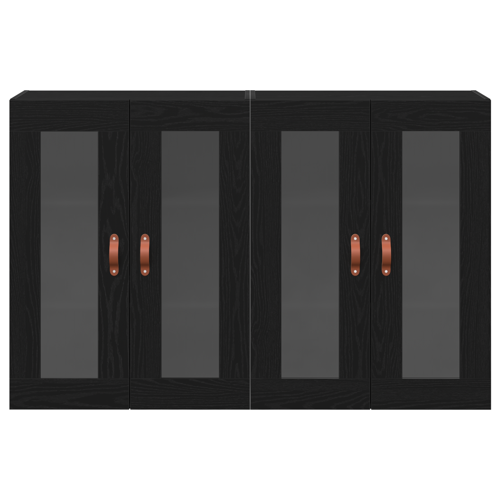 Mobilier de perete 2 buc Negru Stejar 69,5x34x90 cm Lemn compus GartenMobel Dekor