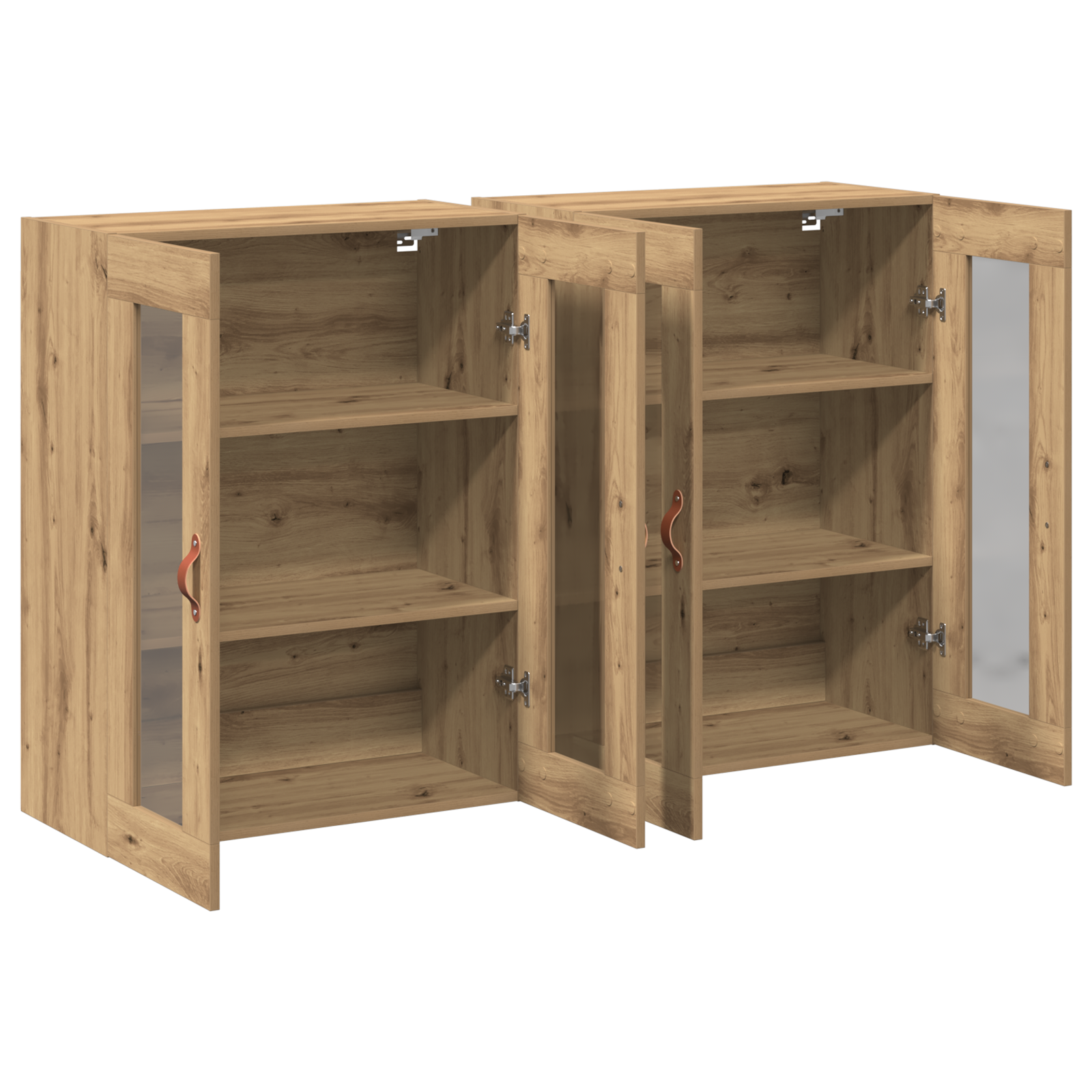 Rame montate pe perete 2 buc Artisan Stejar 69,5x34x90 cm Lemn tehnologic GartenMobel Dekor