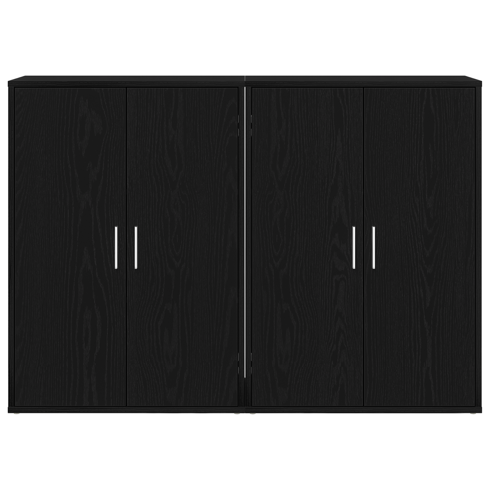 Servante 2 buc Negru Stejar 60x31x84 cm Lemn ingineresc GartenMobel Dekor