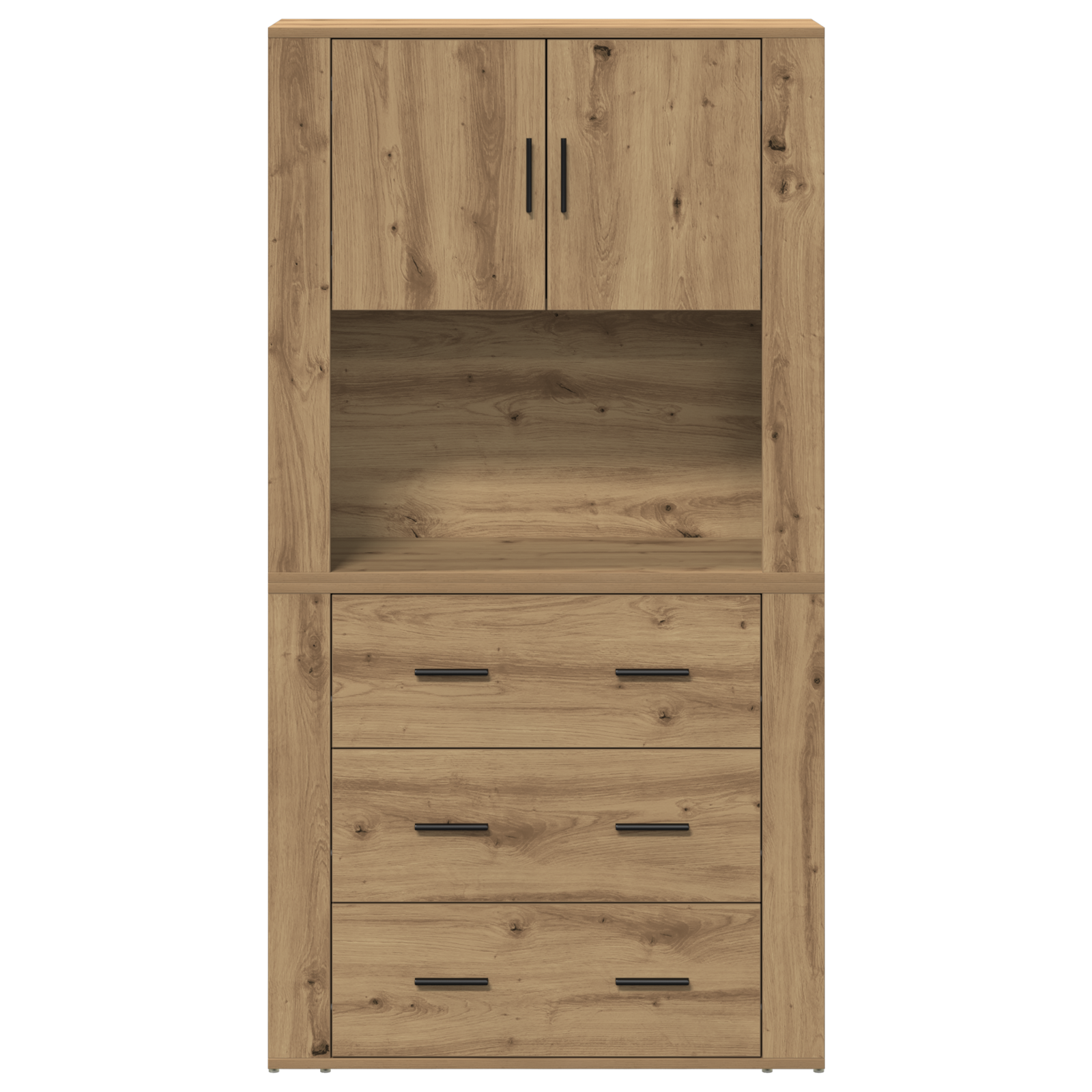 Bibliotecă înaltă Artisan Oak 80x33x150 cm Lemn prelucrat GartenMobel Dekor