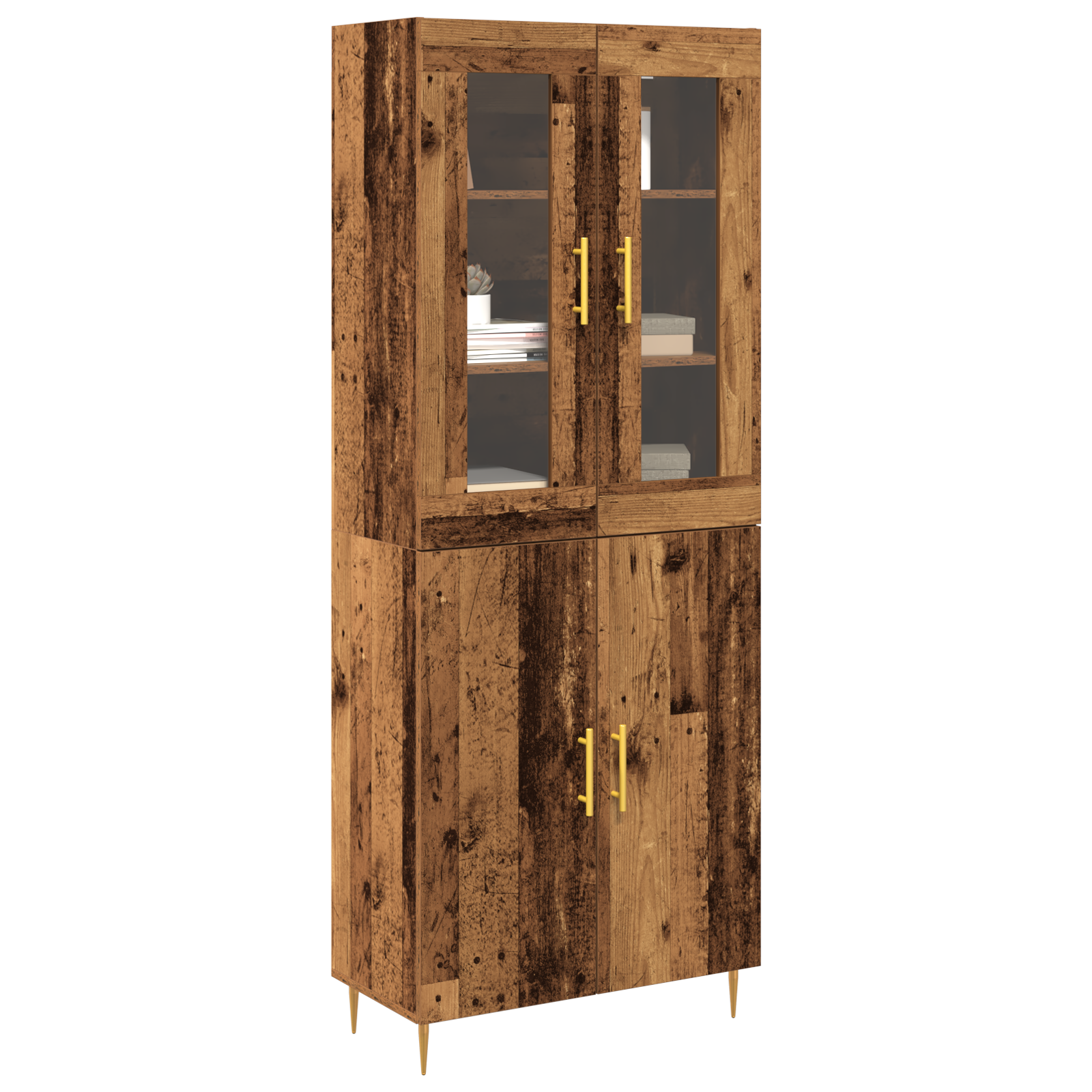 Highboard Lemn vechi 69.5x34x180 cm Lemn inginerizat GartenMobel Dekor