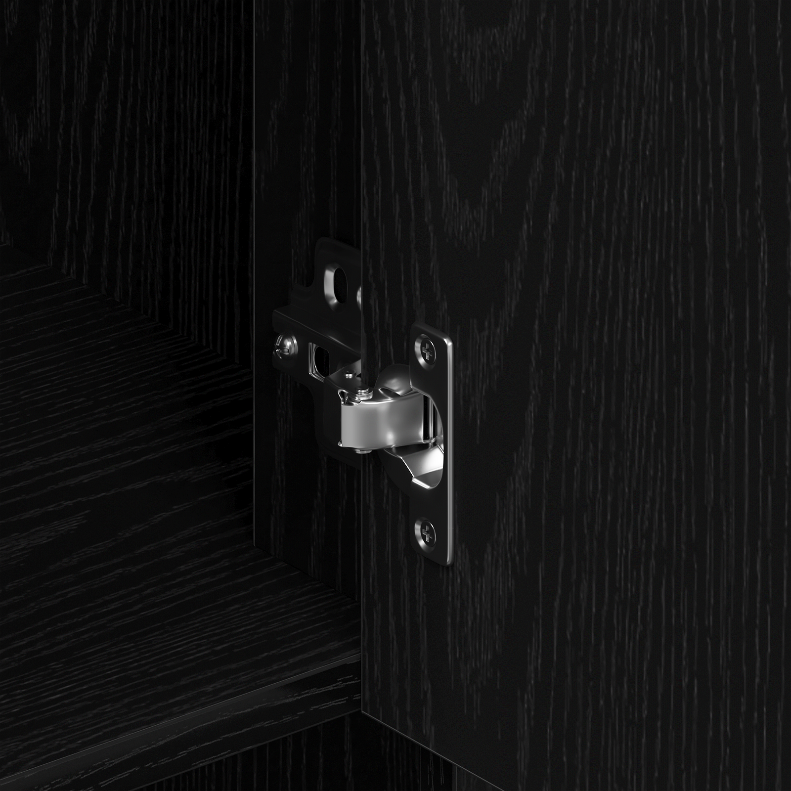 Highboard Negru Stejar 80x33x150 cm Lemn Prelucrat GartenMobel Dekor
