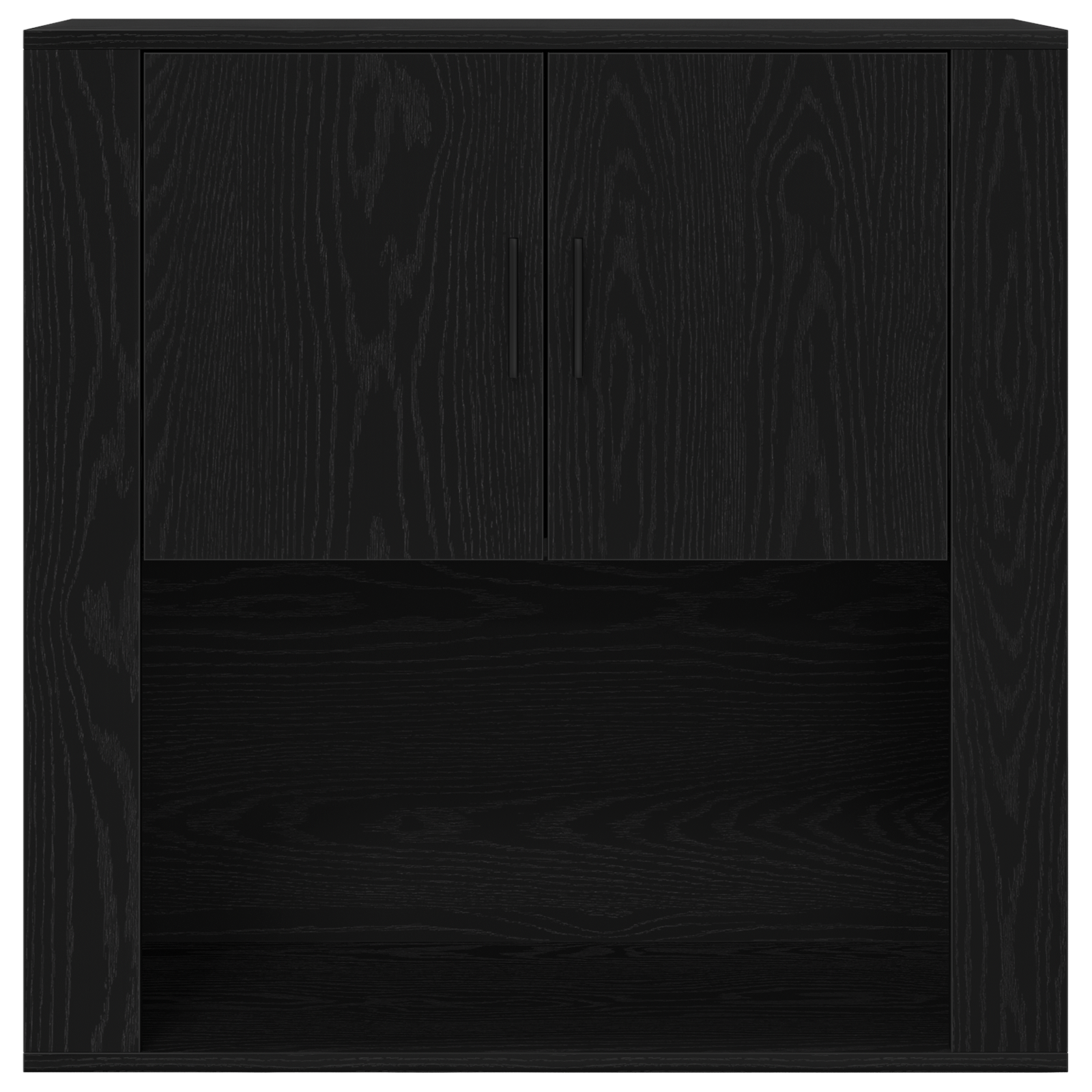 Highboard Negru Stejar 80x33x150 cm Lemn Prelucrat GartenMobel Dekor