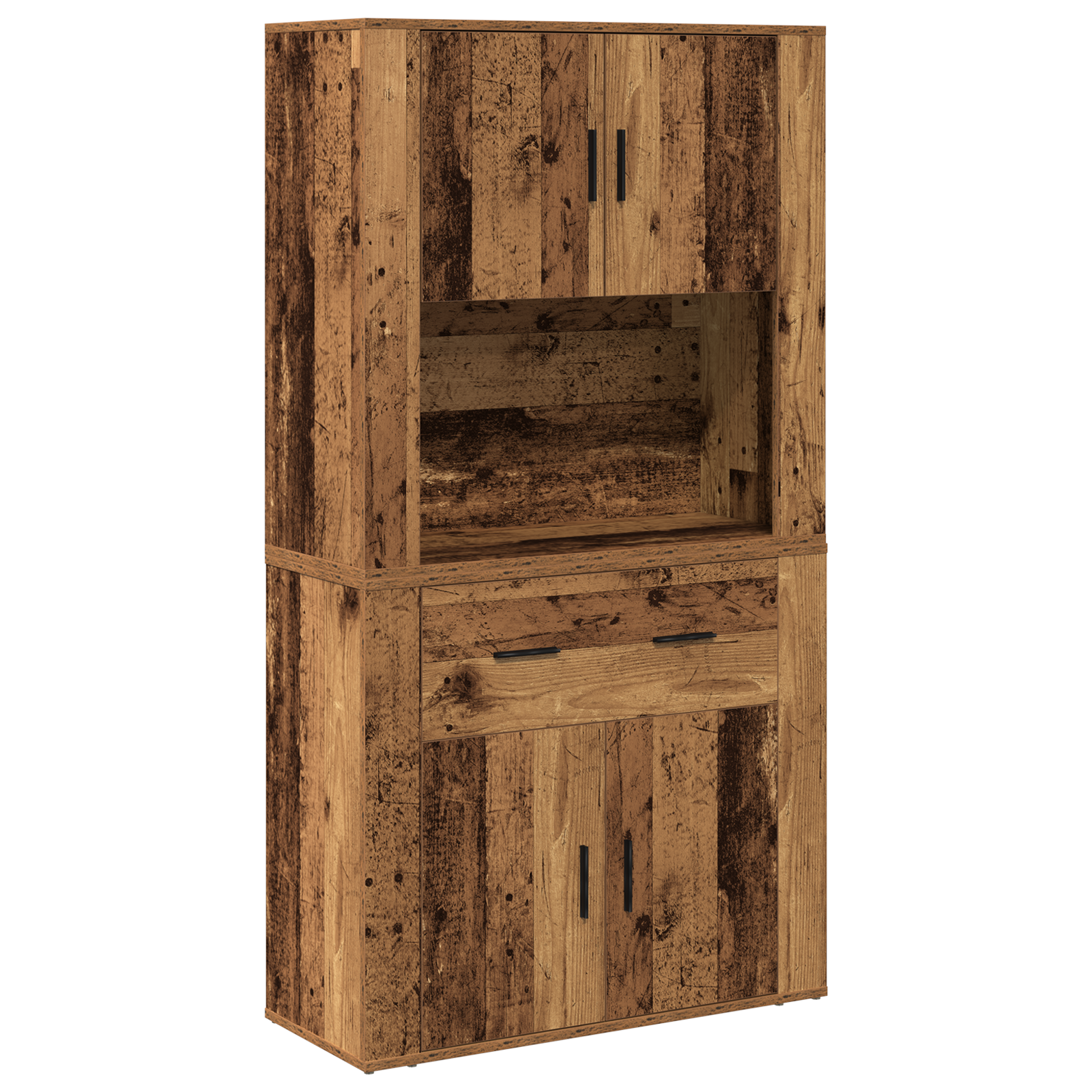 Highboard din lemn vechi 80x33x150 cm din lemn stratificat GartenMobel Dekor