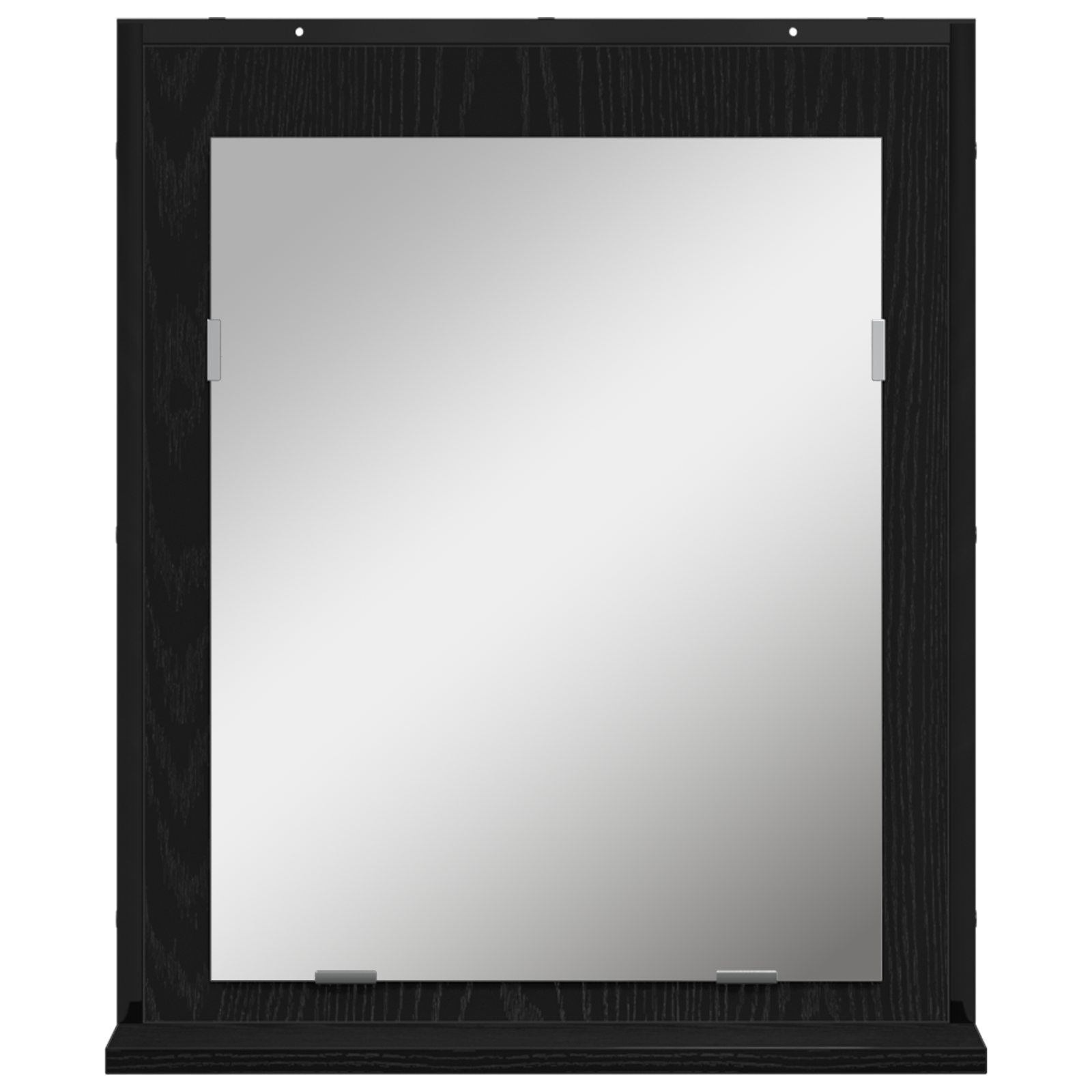 Set de dulapuri pentru baie 2 piese Negru Stejar din lemn tehnologic GartenMobel Dekor