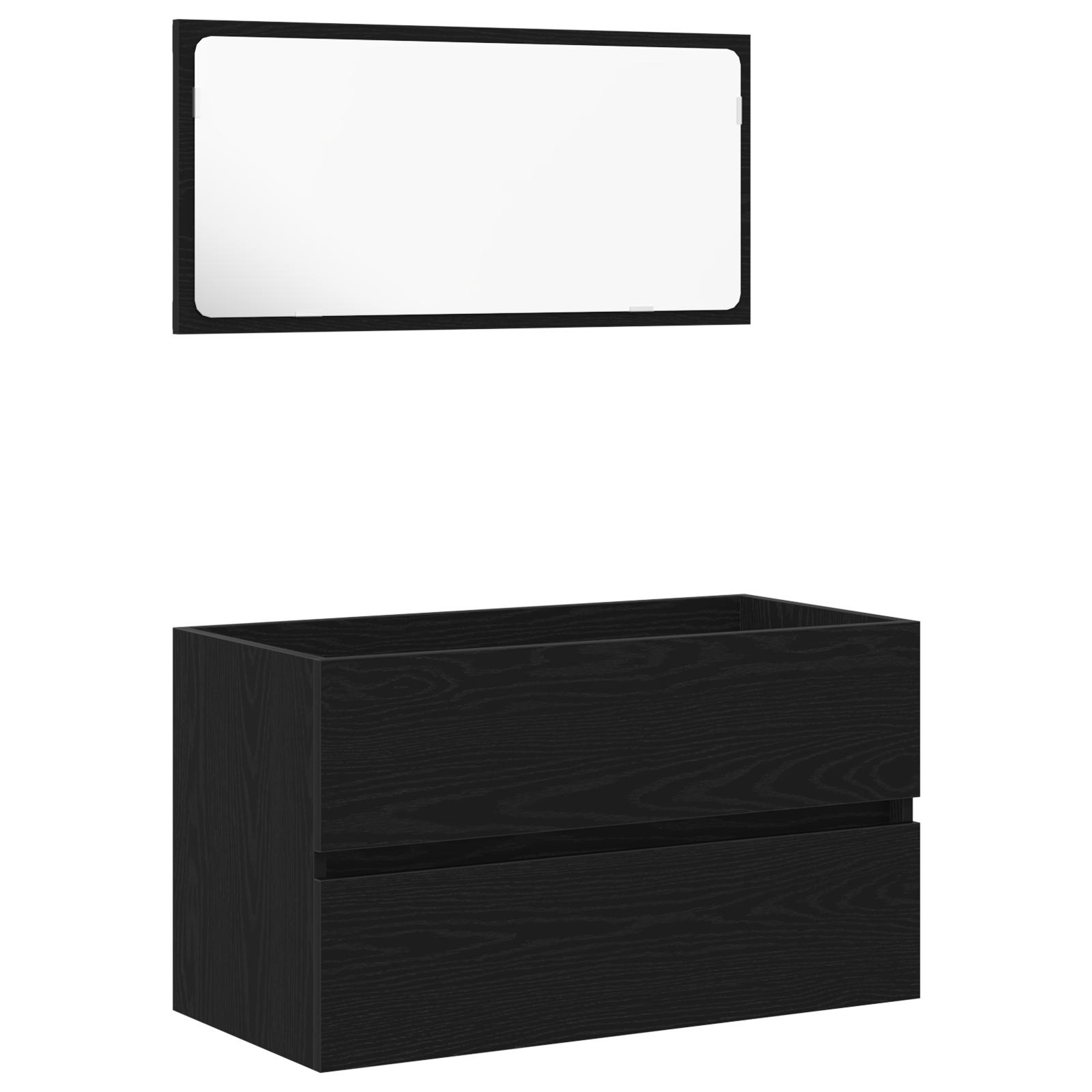 Set de mobilier pentru baie  Stejar negru Lemn ingineresc GartenMobel Dekor