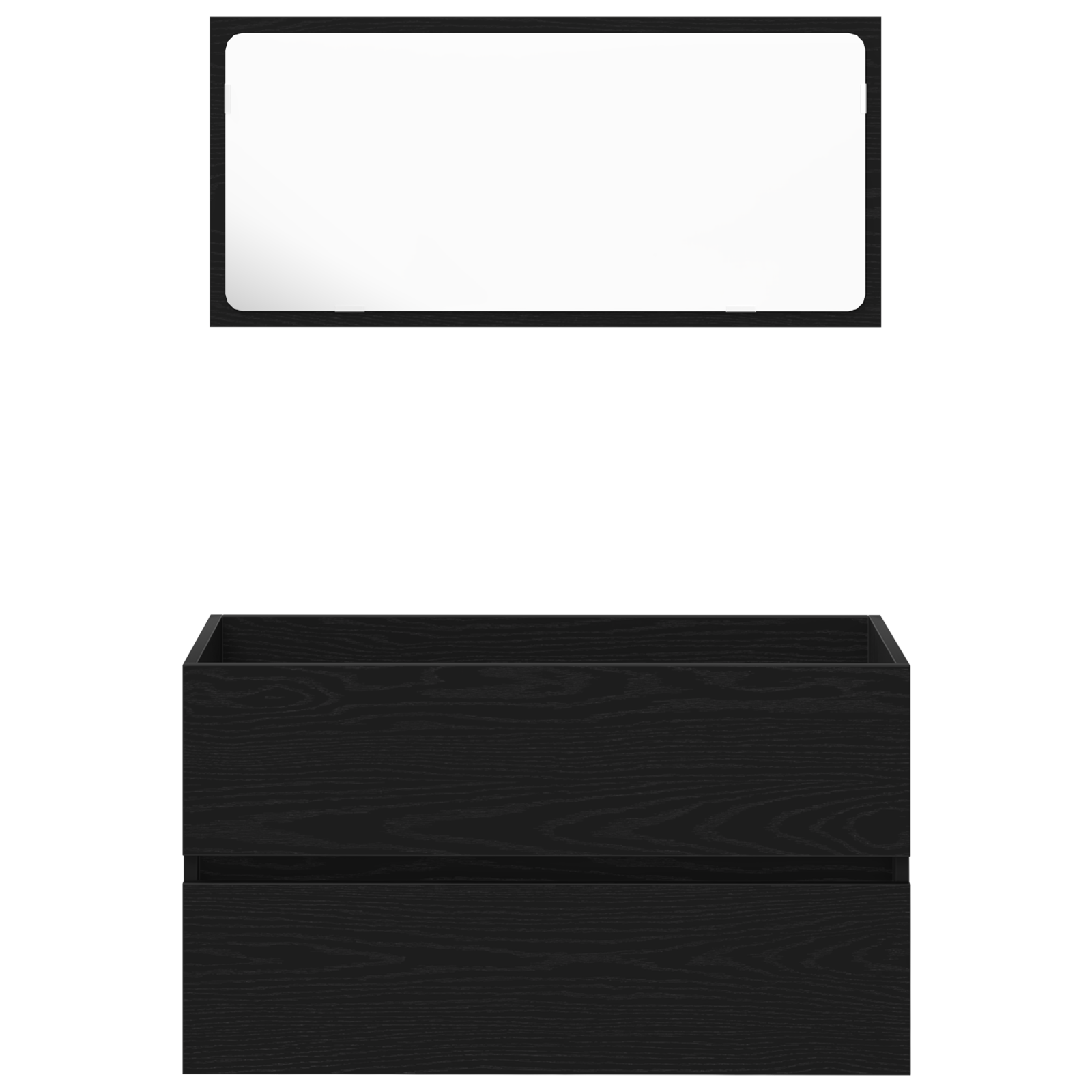 Set de mobilier pentru baie  Stejar negru Lemn ingineresc GartenMobel Dekor