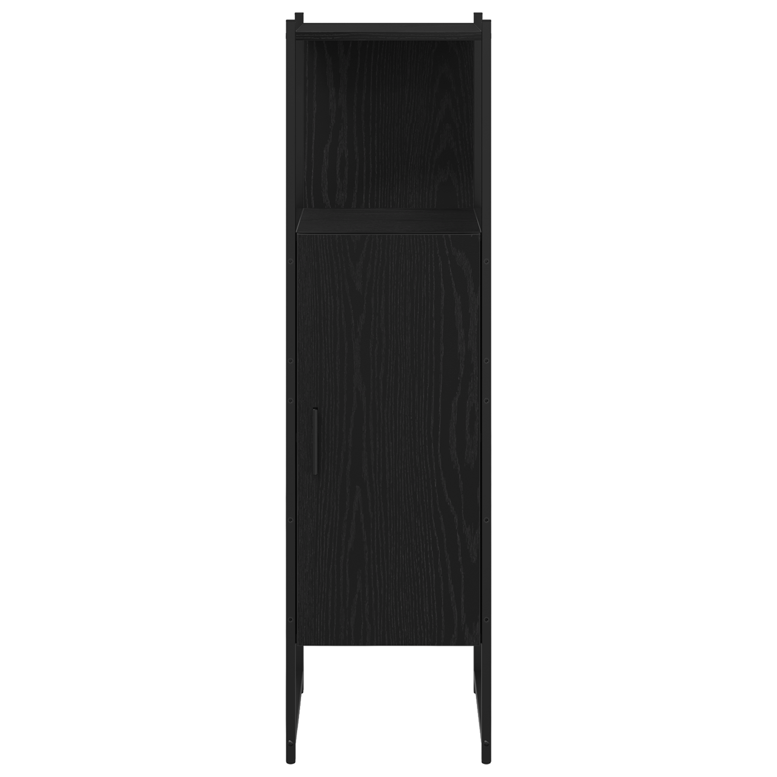 Set de Mobilier pentru Baie 3 Piese Negru Stejar Lemn Prelucrat GartenMobel Dekor