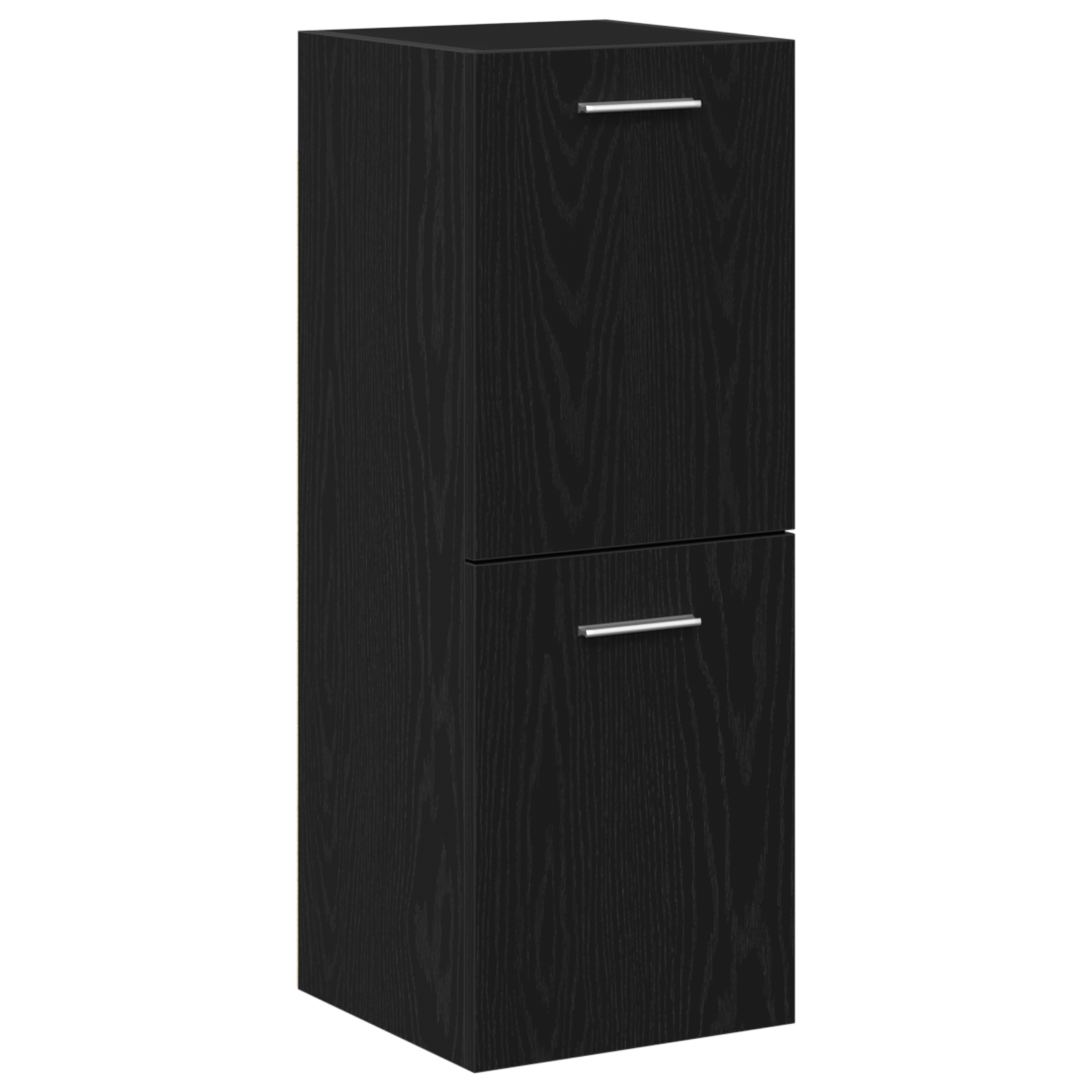 Set de mobilă pentru baie de 4 piese stejar negru lemn prelucrat GartenMobel Dekor