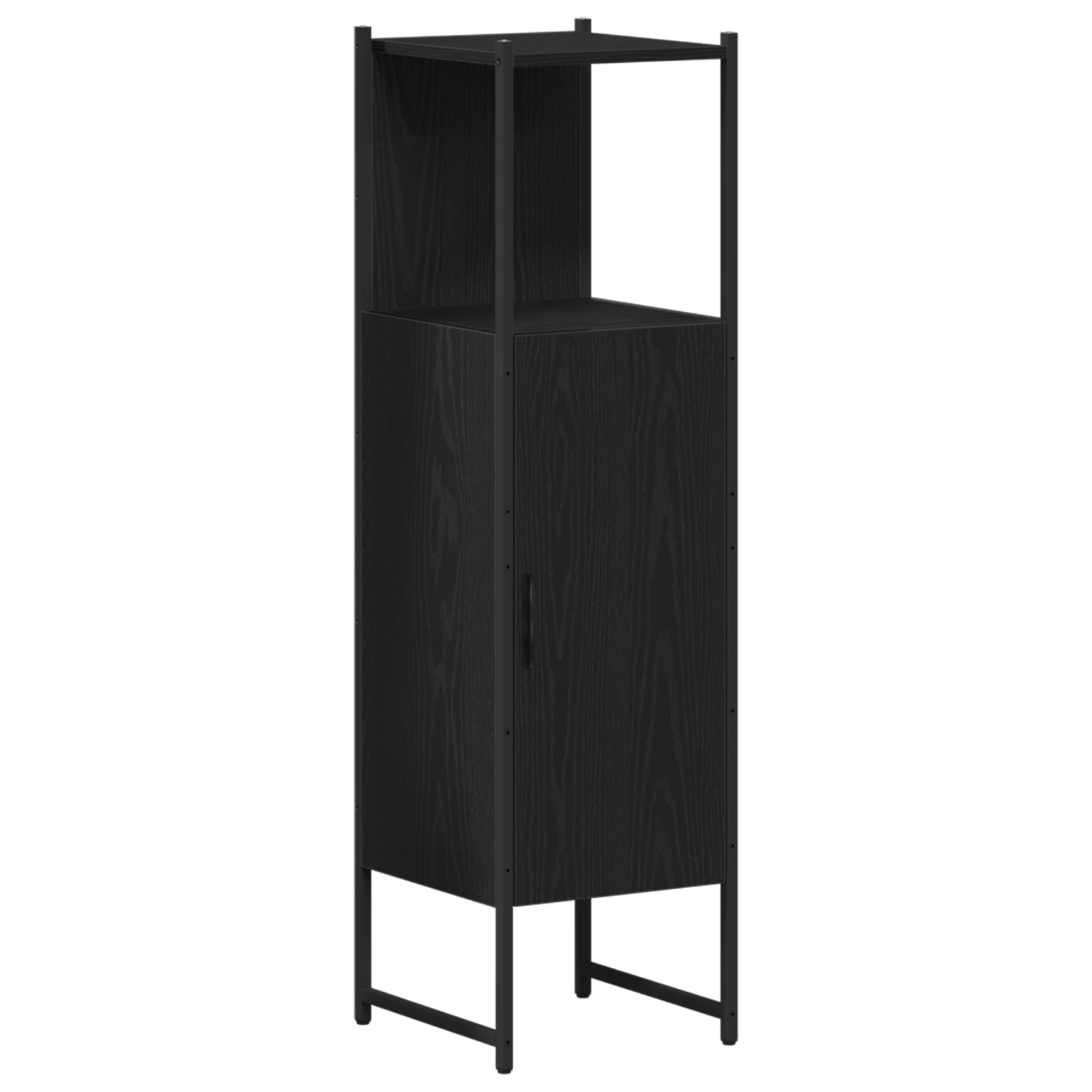 Set de mobilier pentru baie 3 piese stejar negru lemn compus GartenMobel Dekor