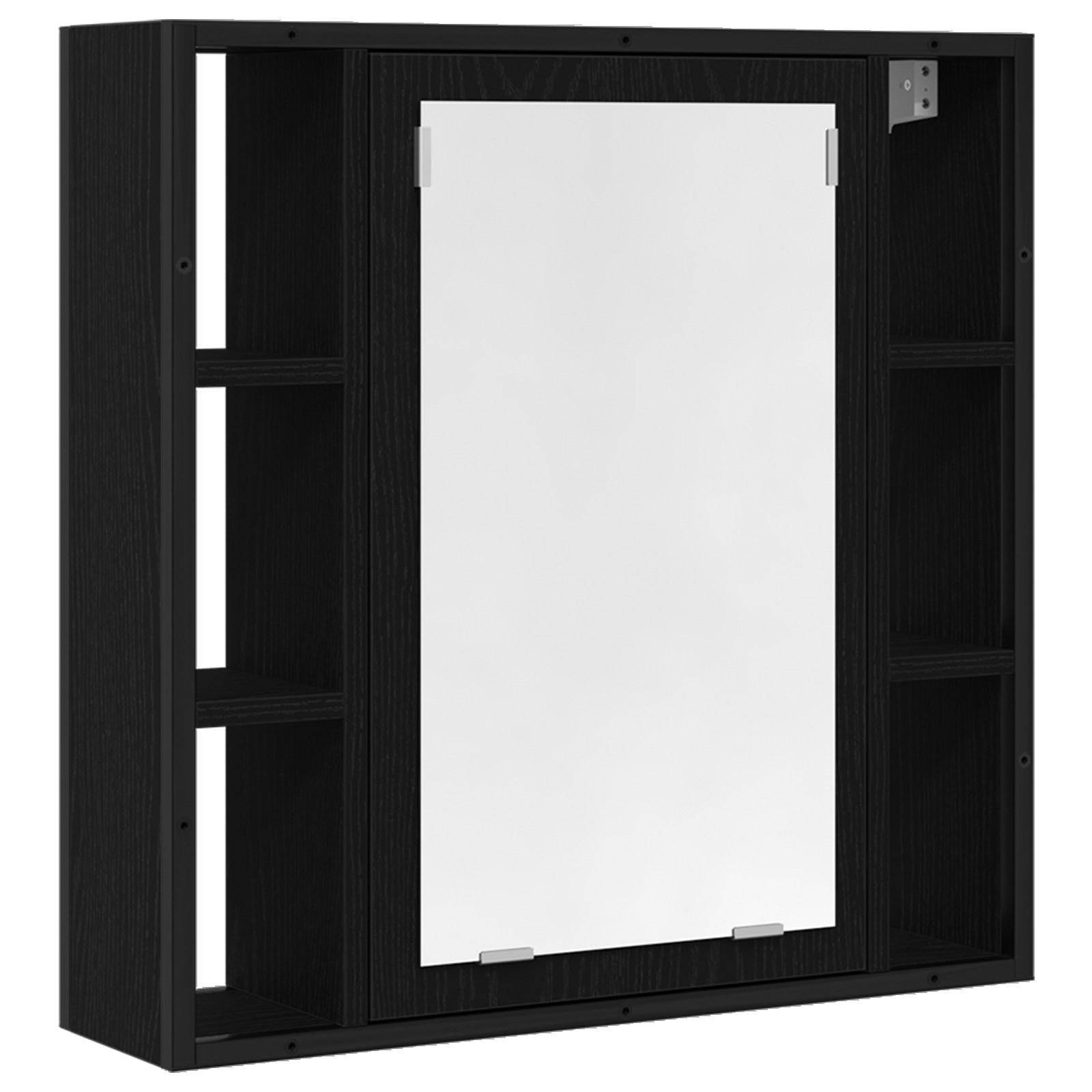 Set mobilier baie 4 piese Stejar negru Lemn prelucrat GartenMobel Dekor
