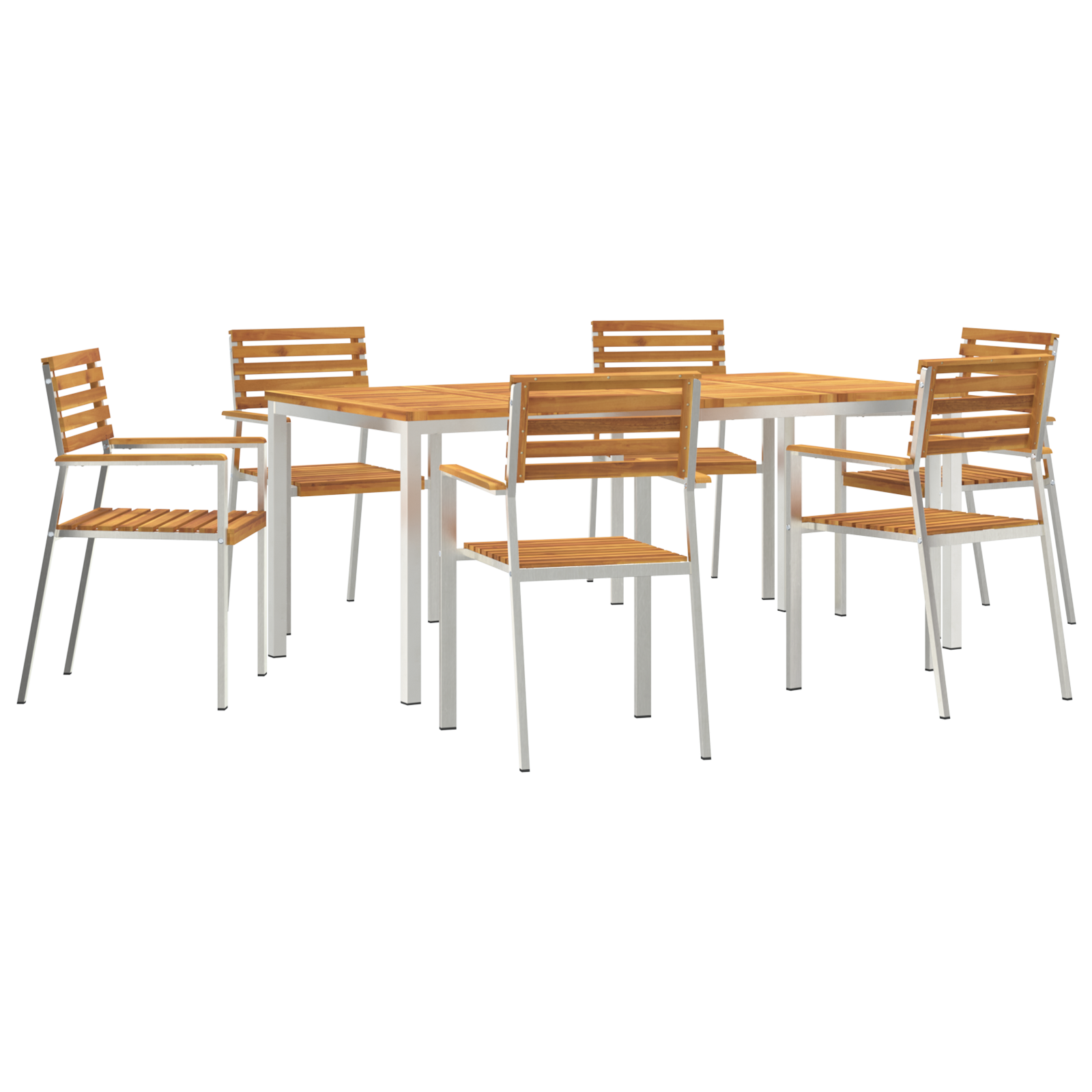 Set Dining Grădină  cu 7 Piese din Lemn Solid de Acacia GartenMobel Dekor
