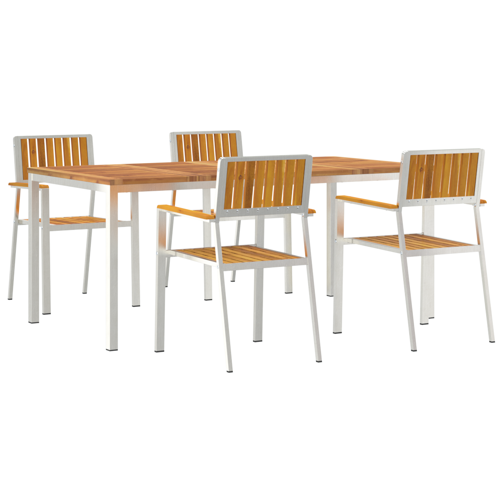 Set de Dining pentru Grădină 5 Piese din Lemn Solid de Acacia GartenMobel Dekor