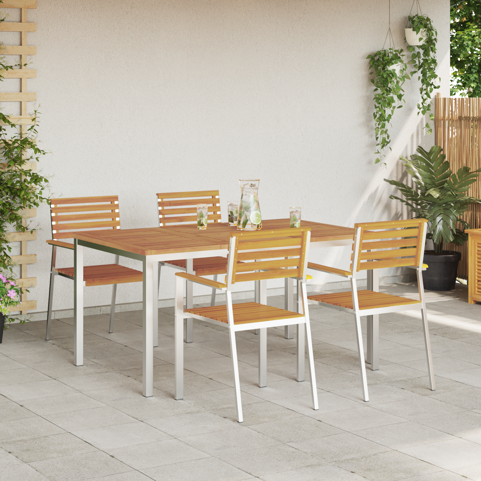 Set de Masă pentru Grădină  5 Piese Lemn Masiv de Acacia GartenMobel Dekor
