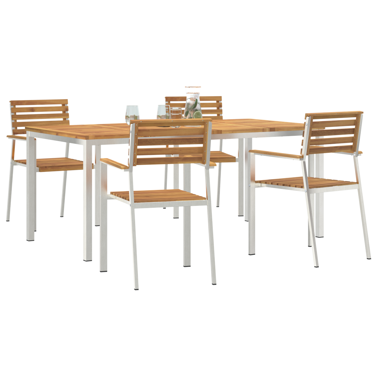 Set de masă pentru grădină , 5 piese din lemn de acacia GartenMobel Dekor