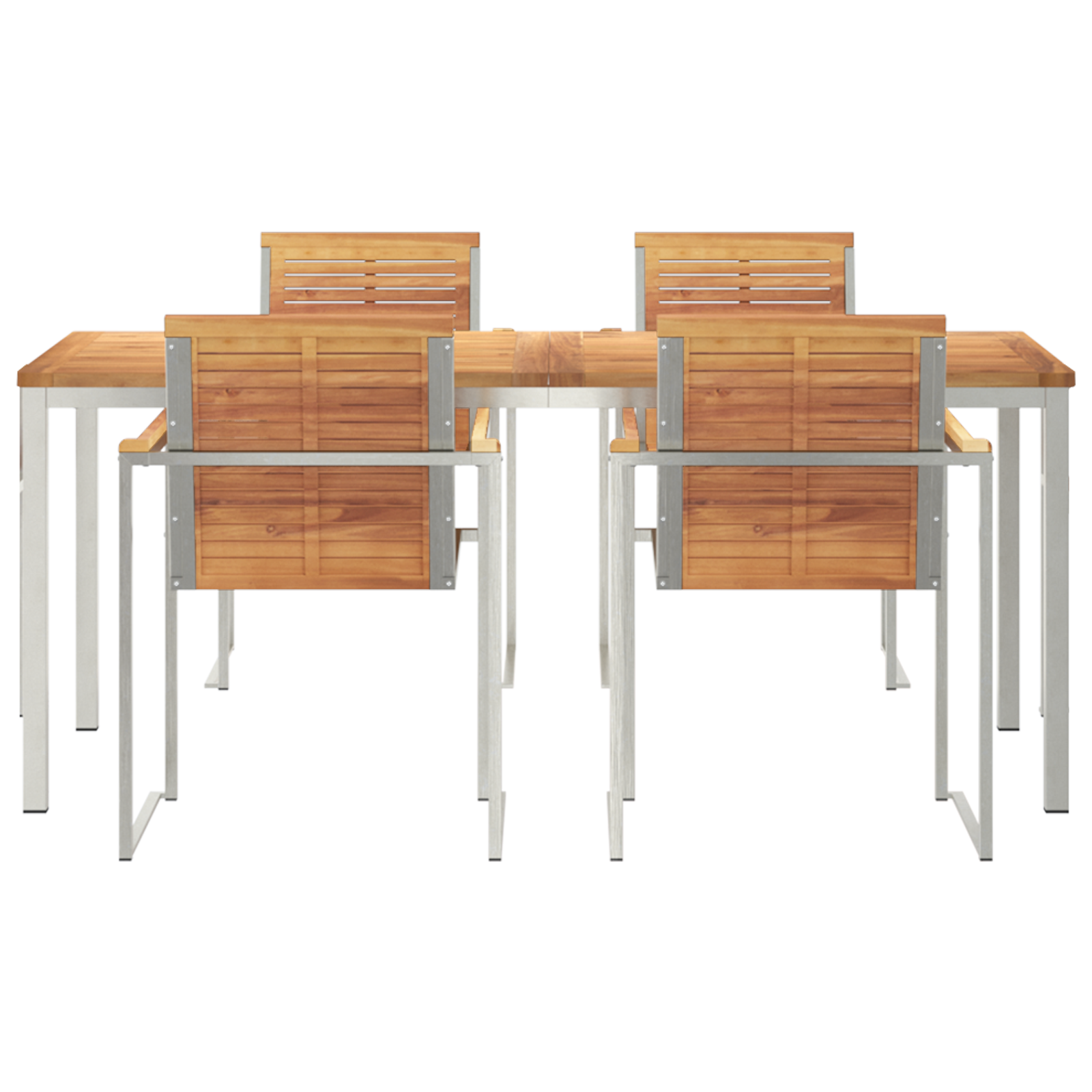 Set de dining 5 piese din lemn masiv de tec GartenMobel Dekor