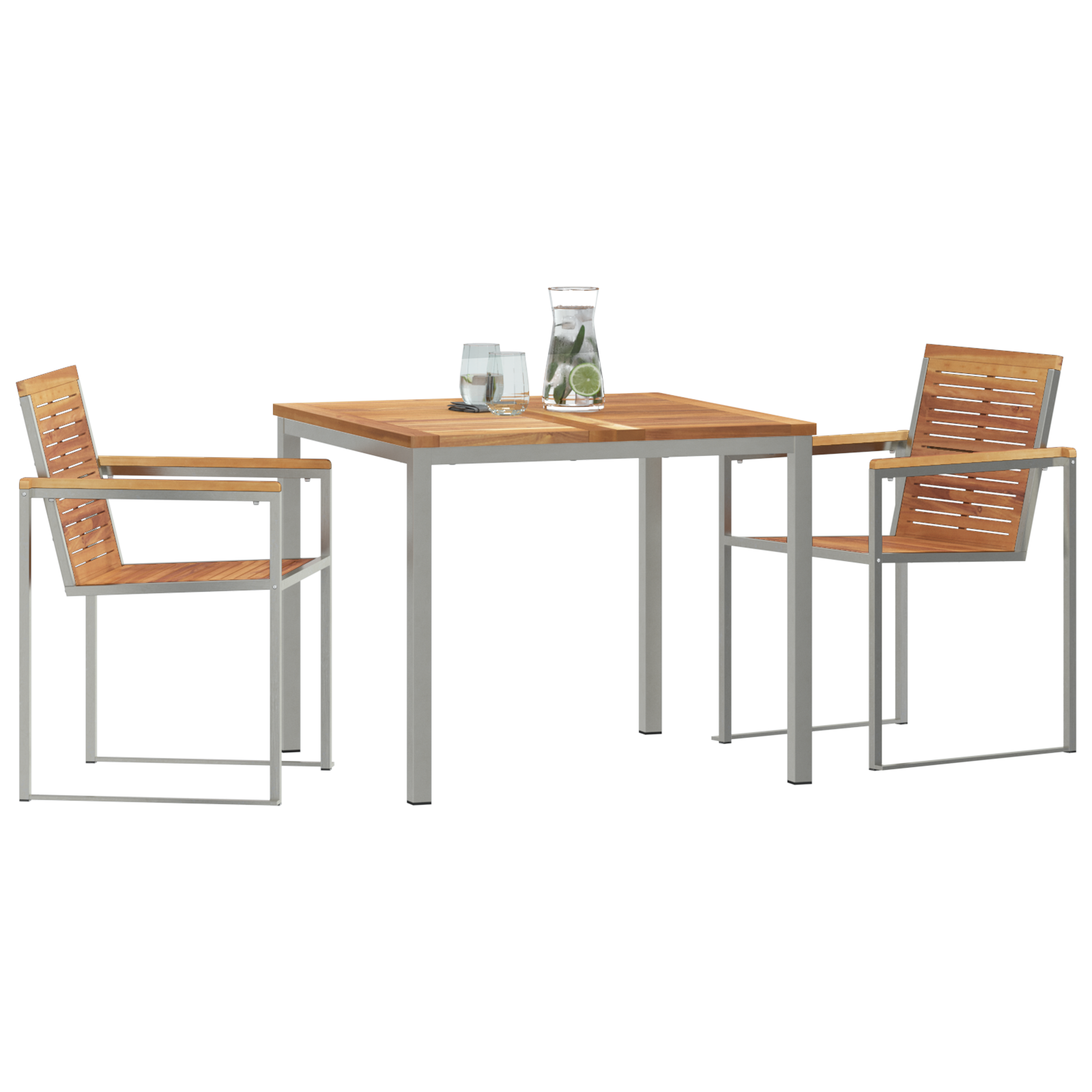 Set de Masă pentru Grădină  3 Piese din Lemn Solid de Teh GartenMobel Dekor