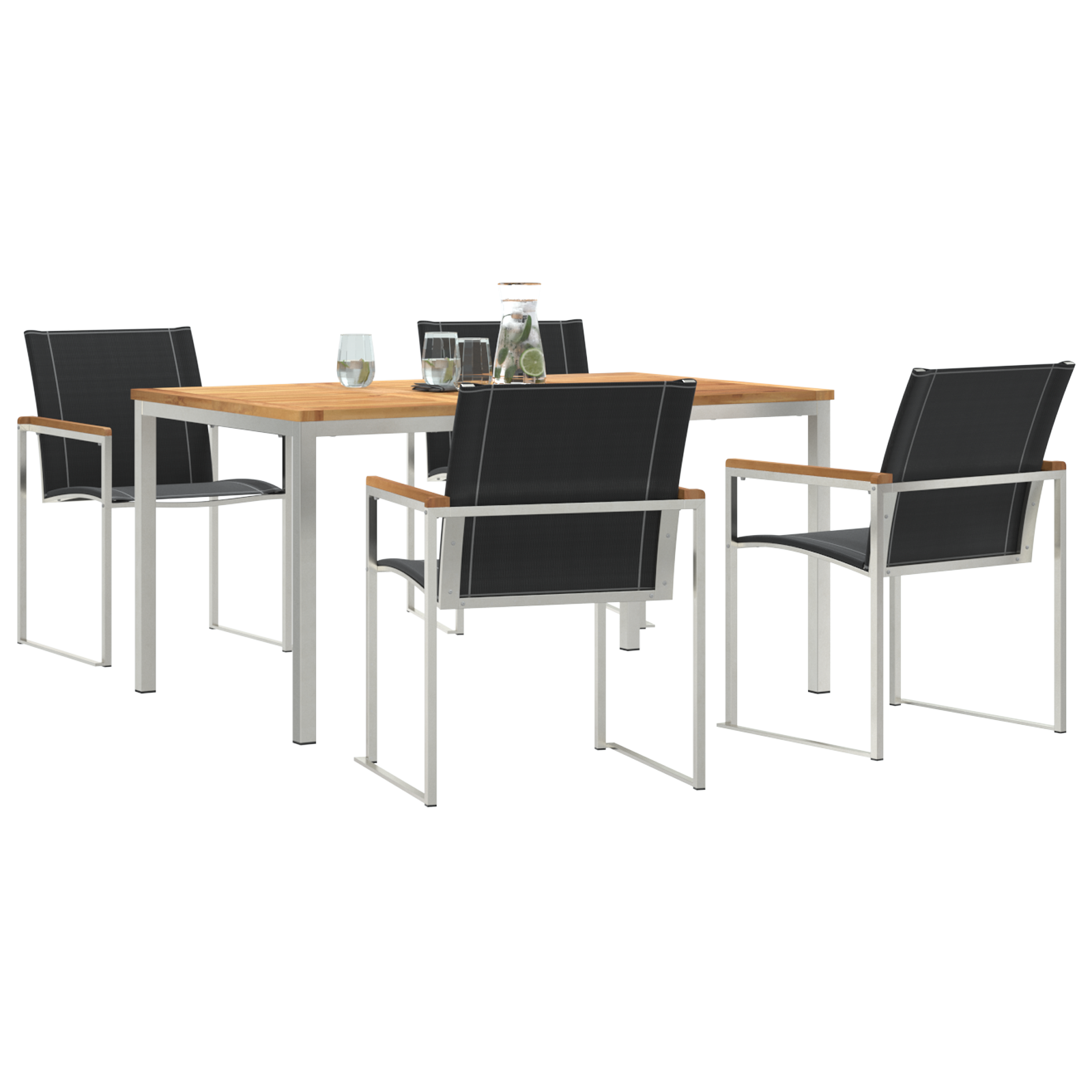 Set de dining grădină  5 piese din lemn masiv de acacia GartenMobel Dekor