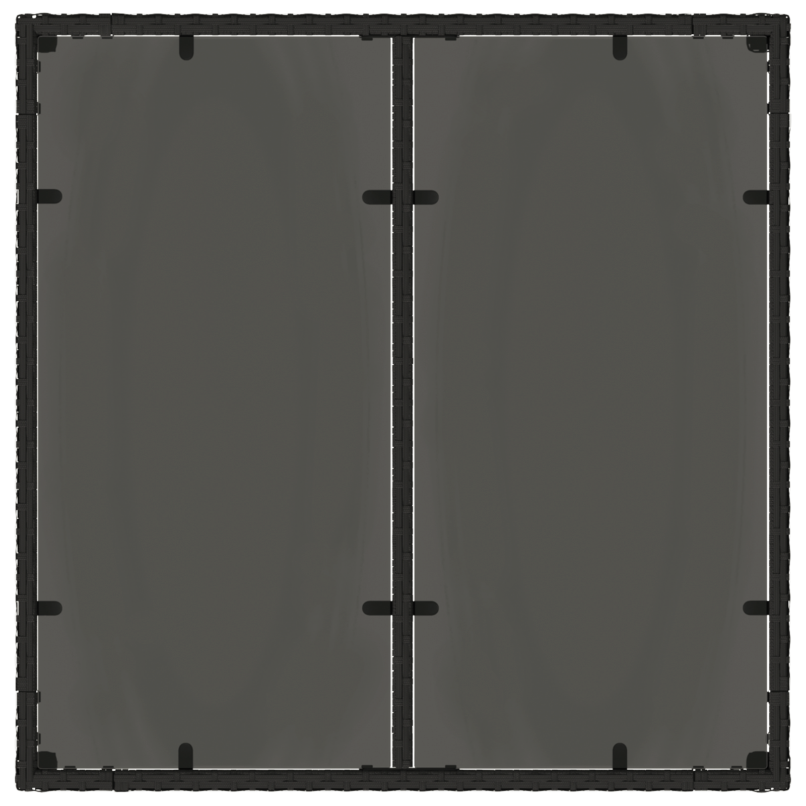 Set de dining pentru grădină  3 piese cu perne Negru Poliratan GartenMobel Dekor