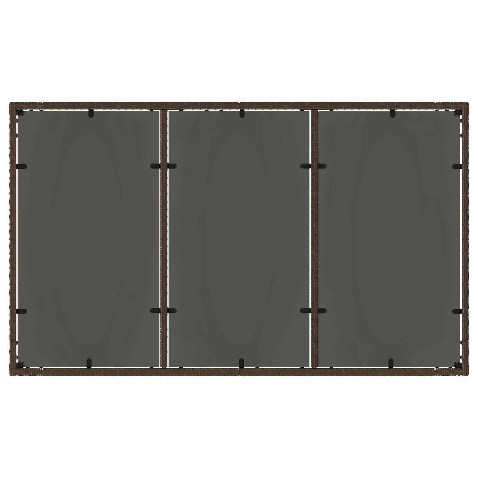 Set de dining pentru grădină  compus din 5 piese cu perne maro din poliratan GartenMobel Dekor