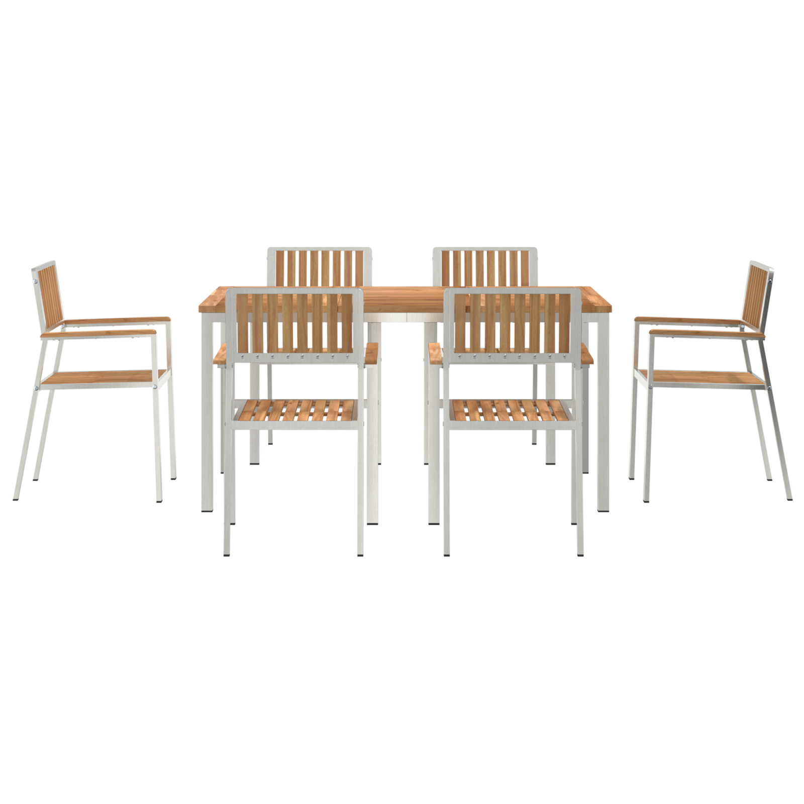Set de masă pentru grădină  cu 7 piese din lemn solid de tec GartenMobel Dekor