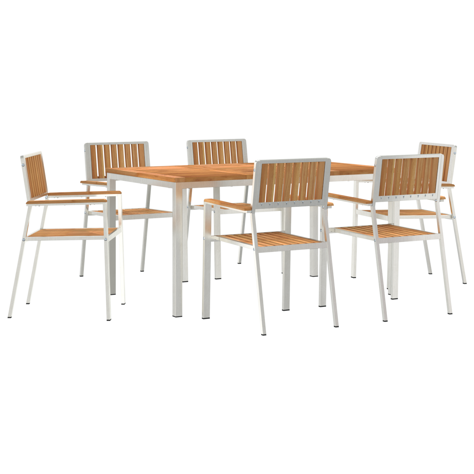 Set de masă pentru grădină  cu 7 piese din lemn solid de tec GartenMobel Dekor