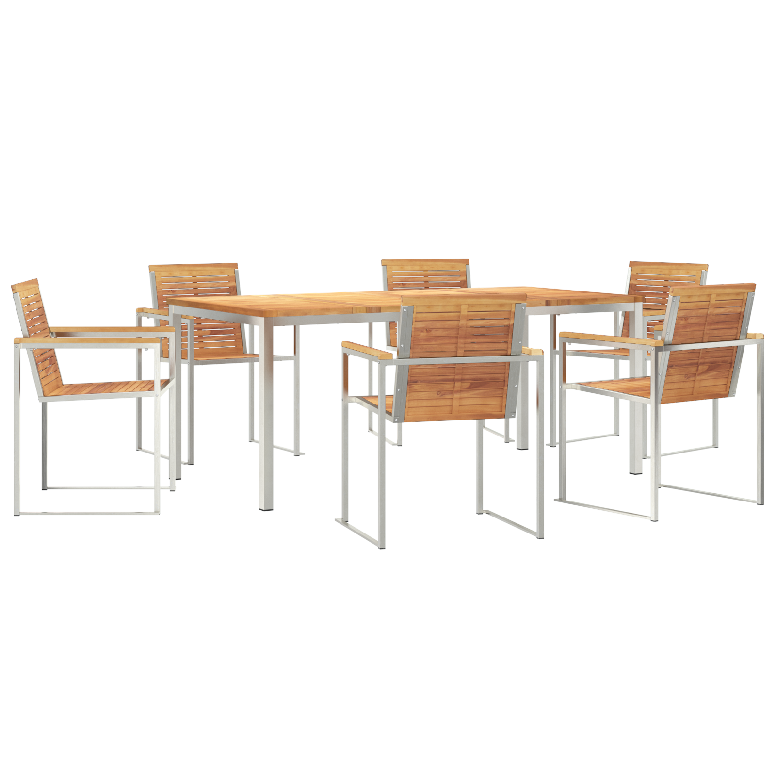 Set dining gradină  7 Piese Lemn Masiv Teak GartenMobel Dekor